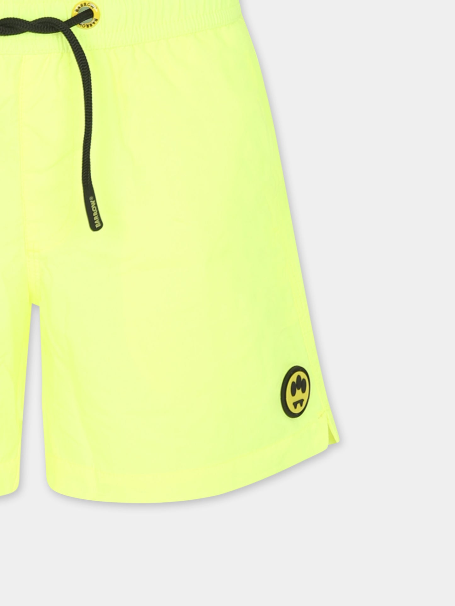 Yellow swim shorts for boy with smiley