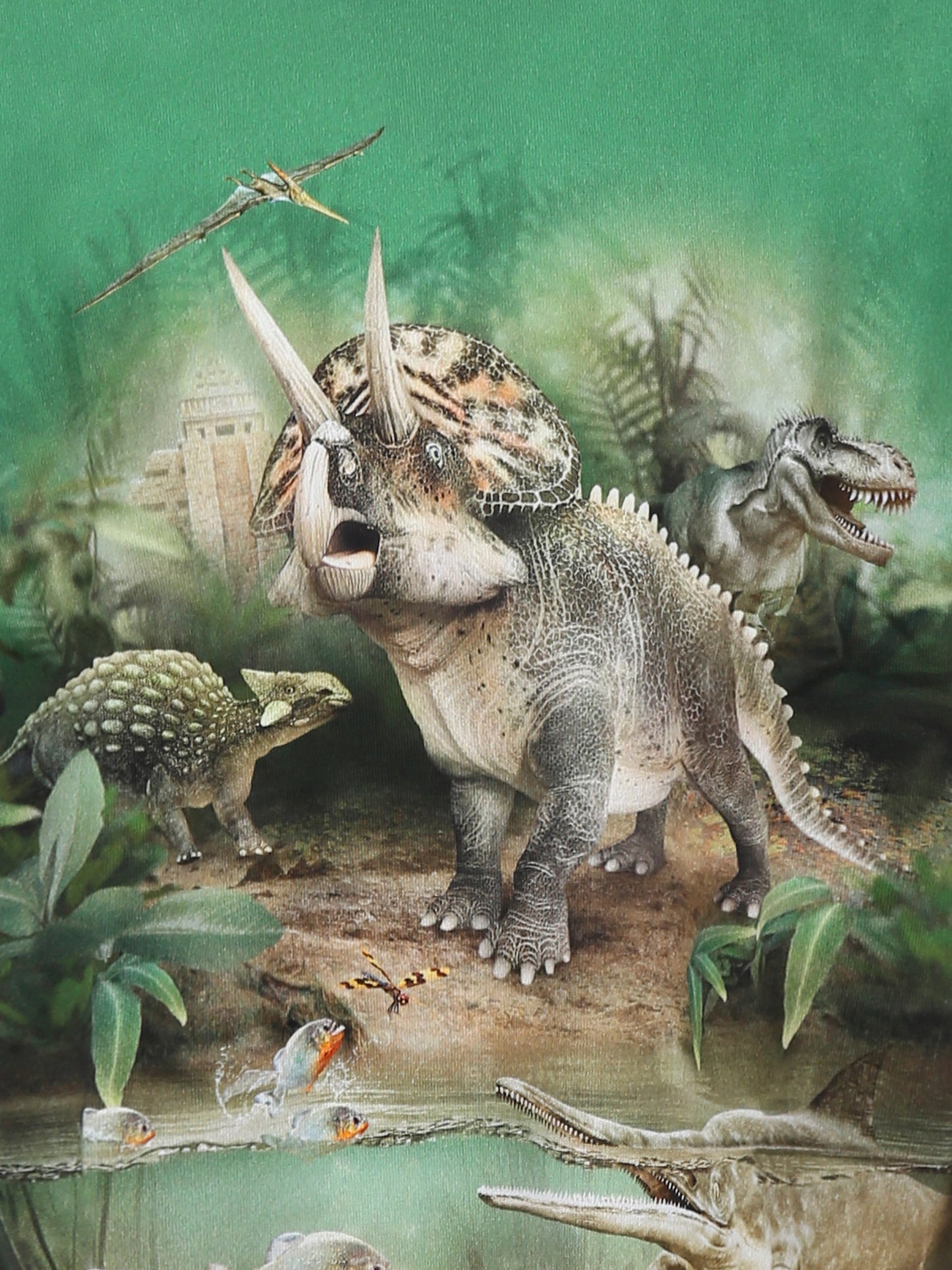 Green t-shirt for boy with jaguar