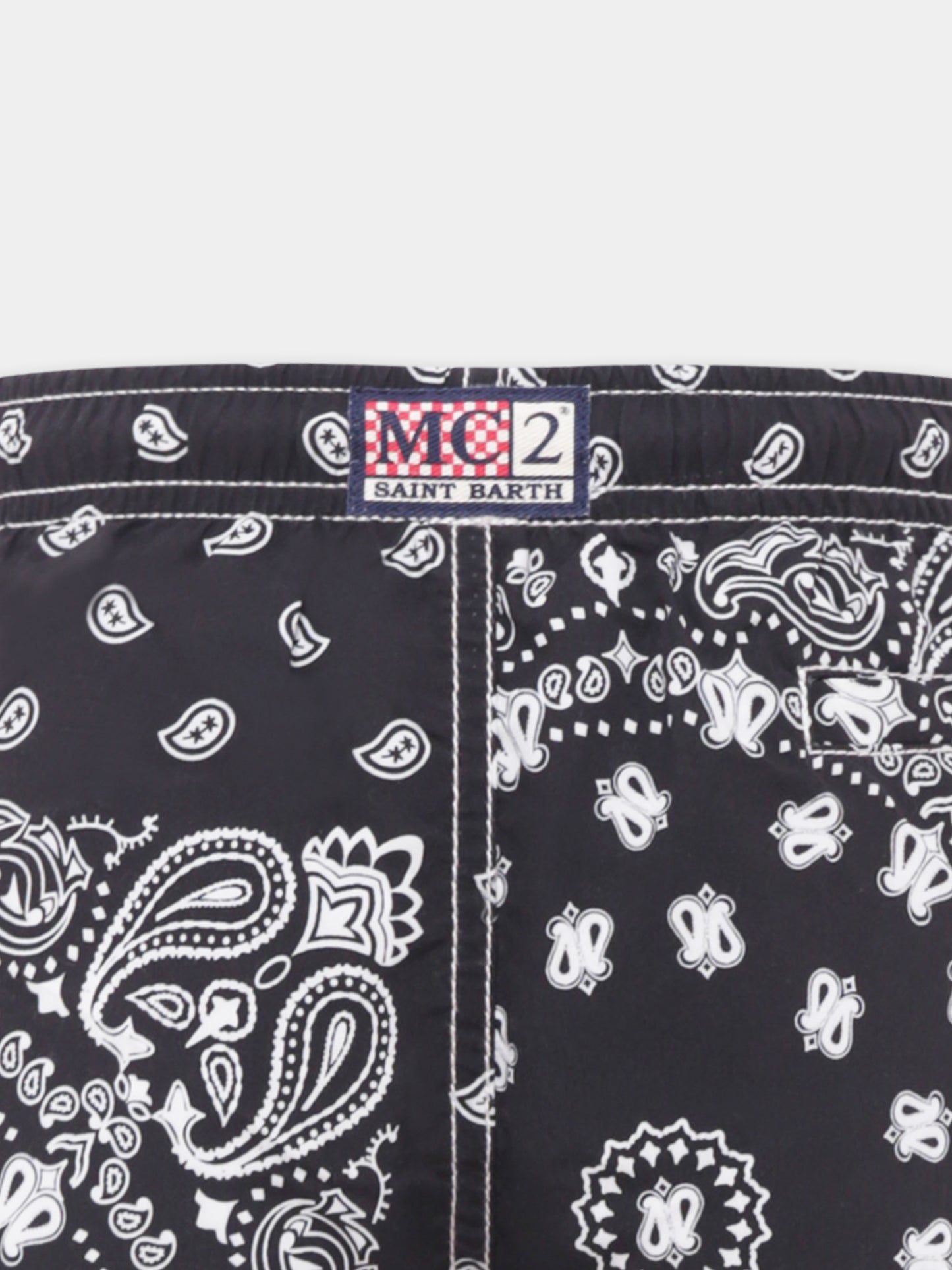 Boxer mare nero per bambino con stampa paisley,Mc2 Saint Barth,CAP0003 01701H