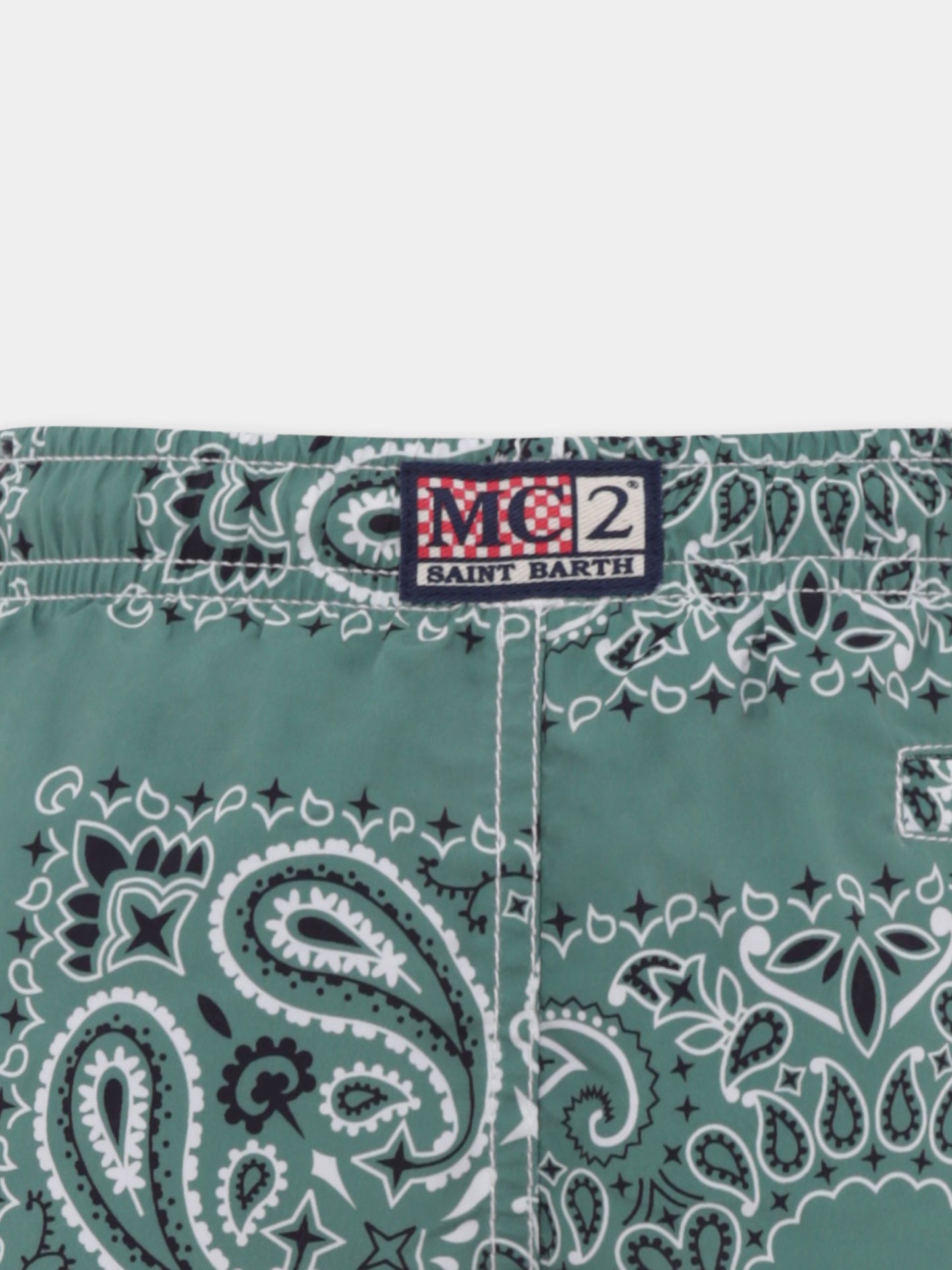 Boxer mare verde per bambino con stampa paisley,Mc2 Saint Barth,CAP0003 01177H