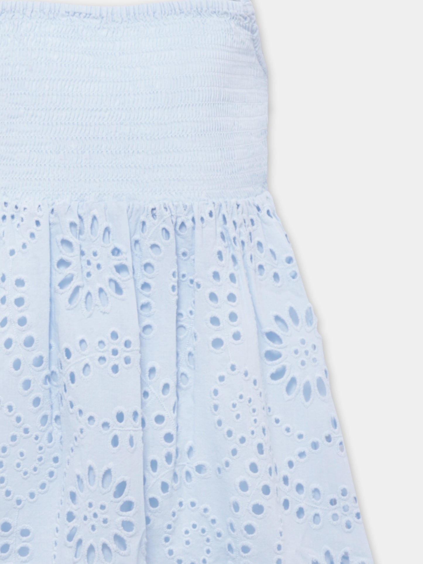 Vestito celeste per bambina con fiori,Mc2 Saint Barth,MKI0001 04076H