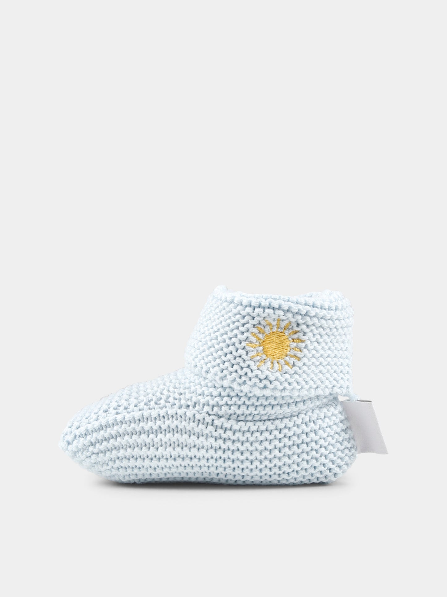 Light blue slippers for baby boy with bees