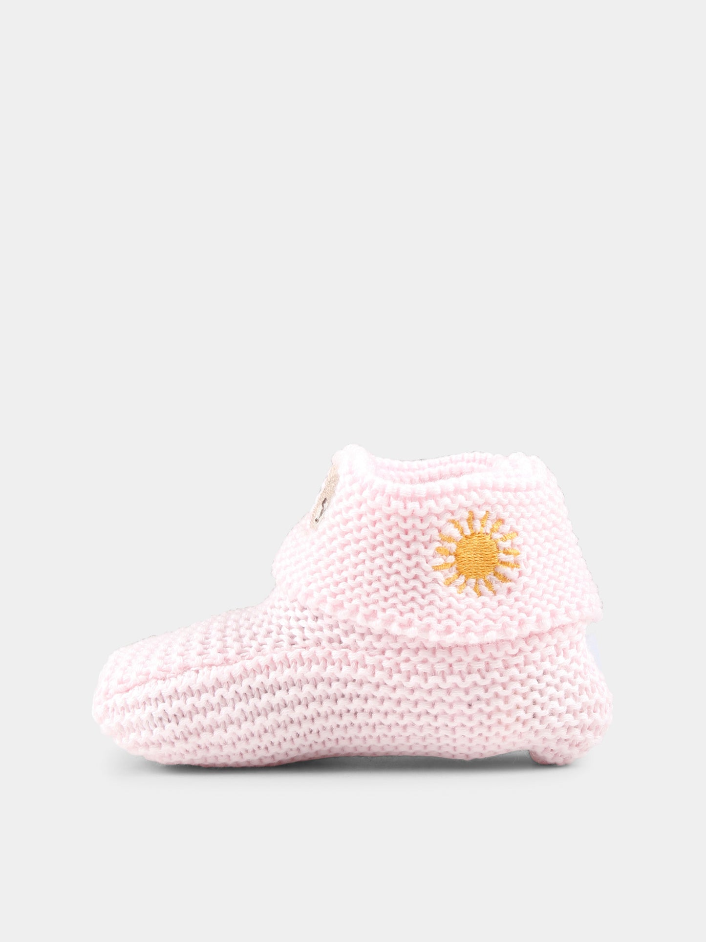Pink slippers for baby girl with bees