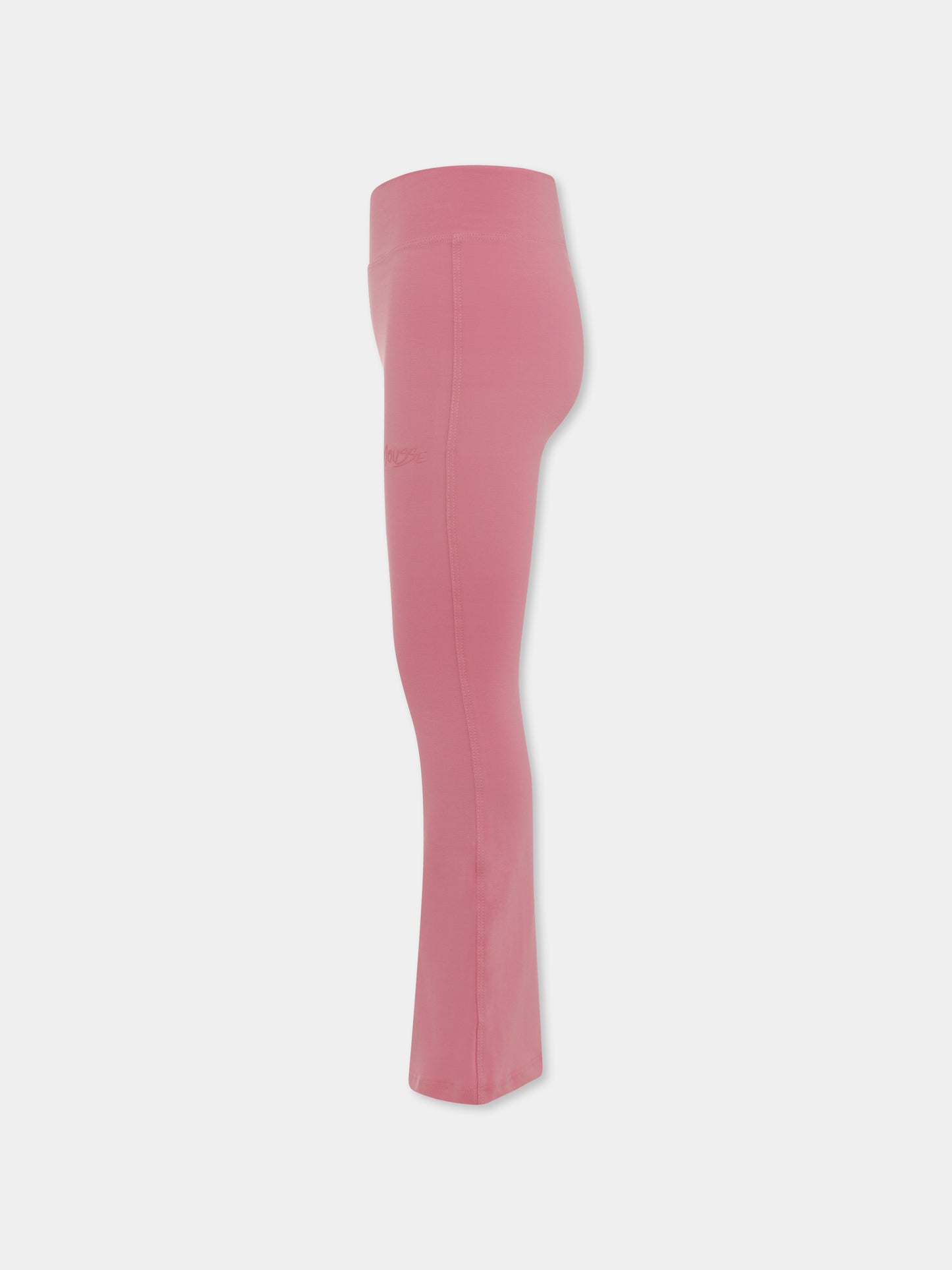 Pink leggings for girl with logo