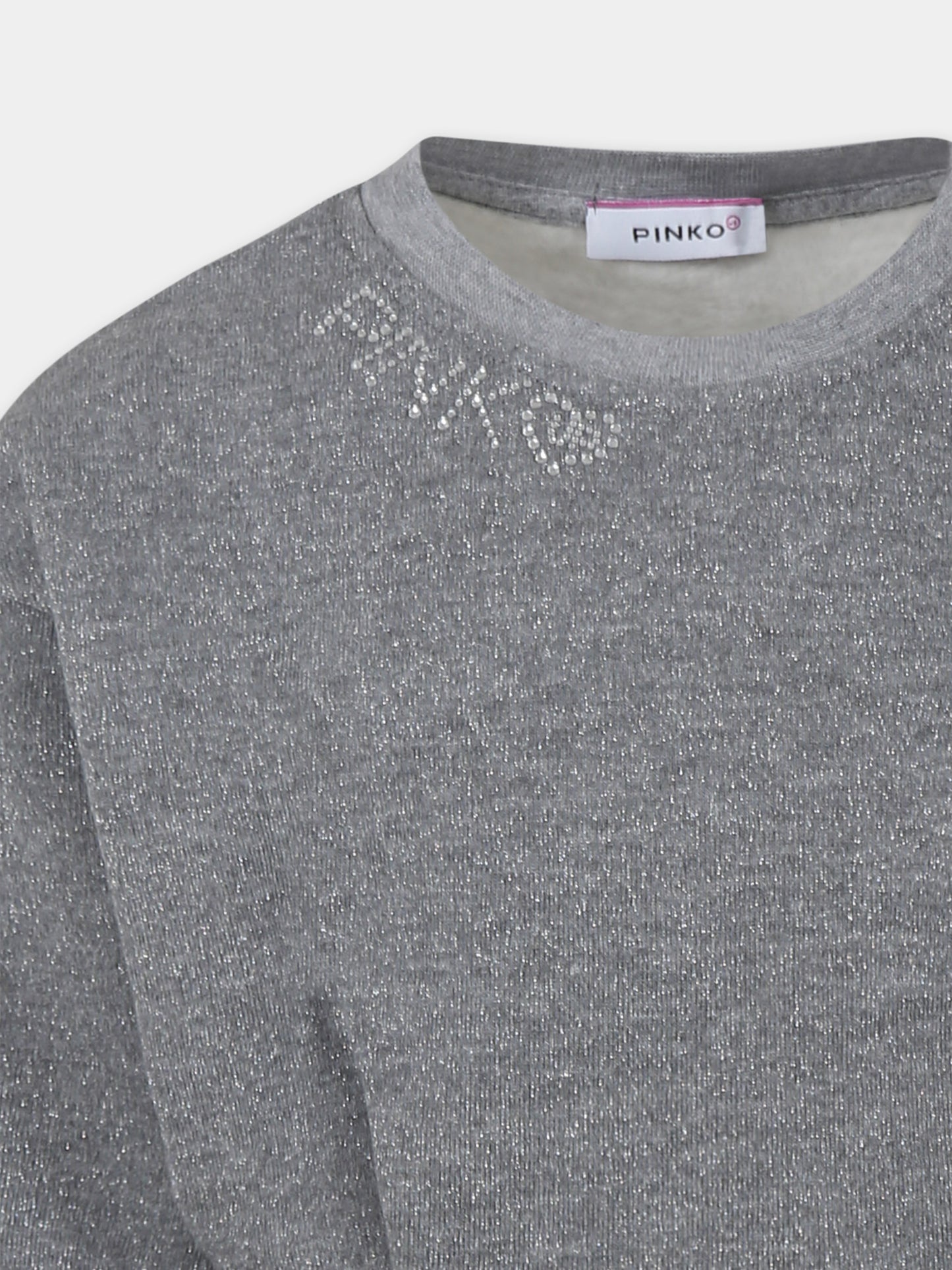 Vestito grigio per bambina con logo,Pinko,F4PIBGDR165 104