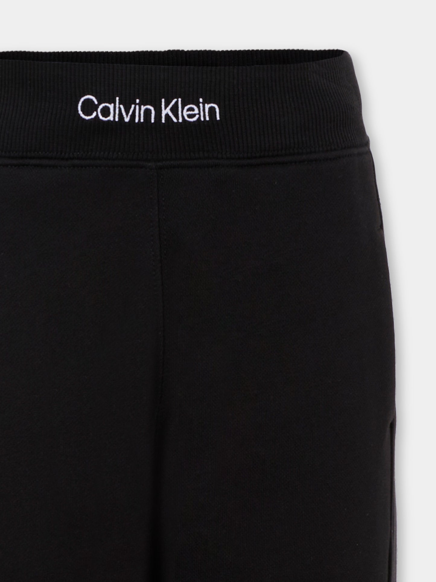 Pantaloni neri per bambino con logo,Calvin Klein Kids,25CCKIB0IB02538 BEH