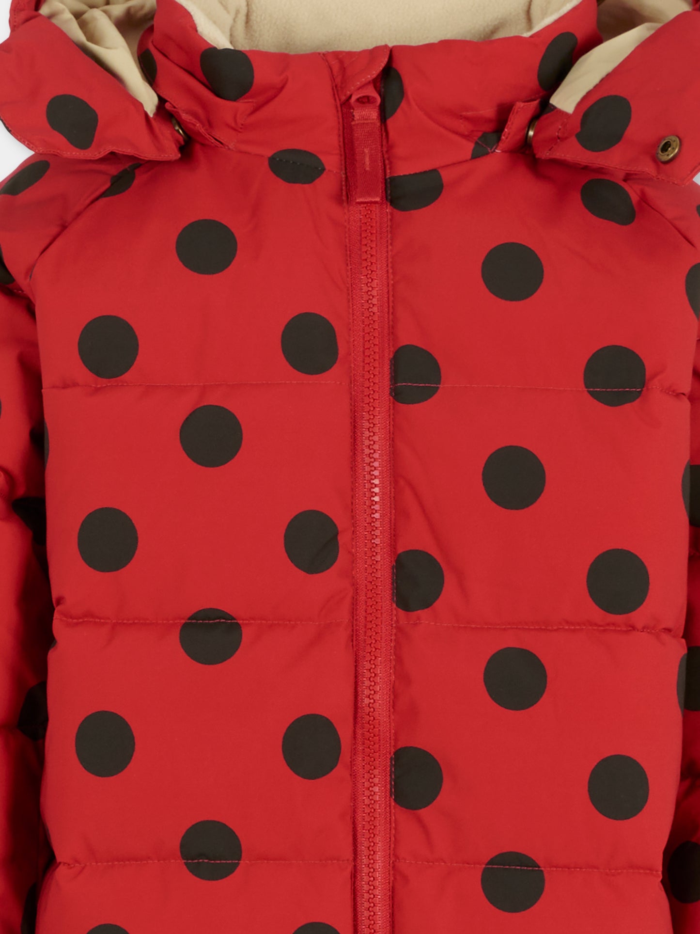 Piumino rosso per bambina con coccinella,Konges Sløjd,KS103524 LADY DOT