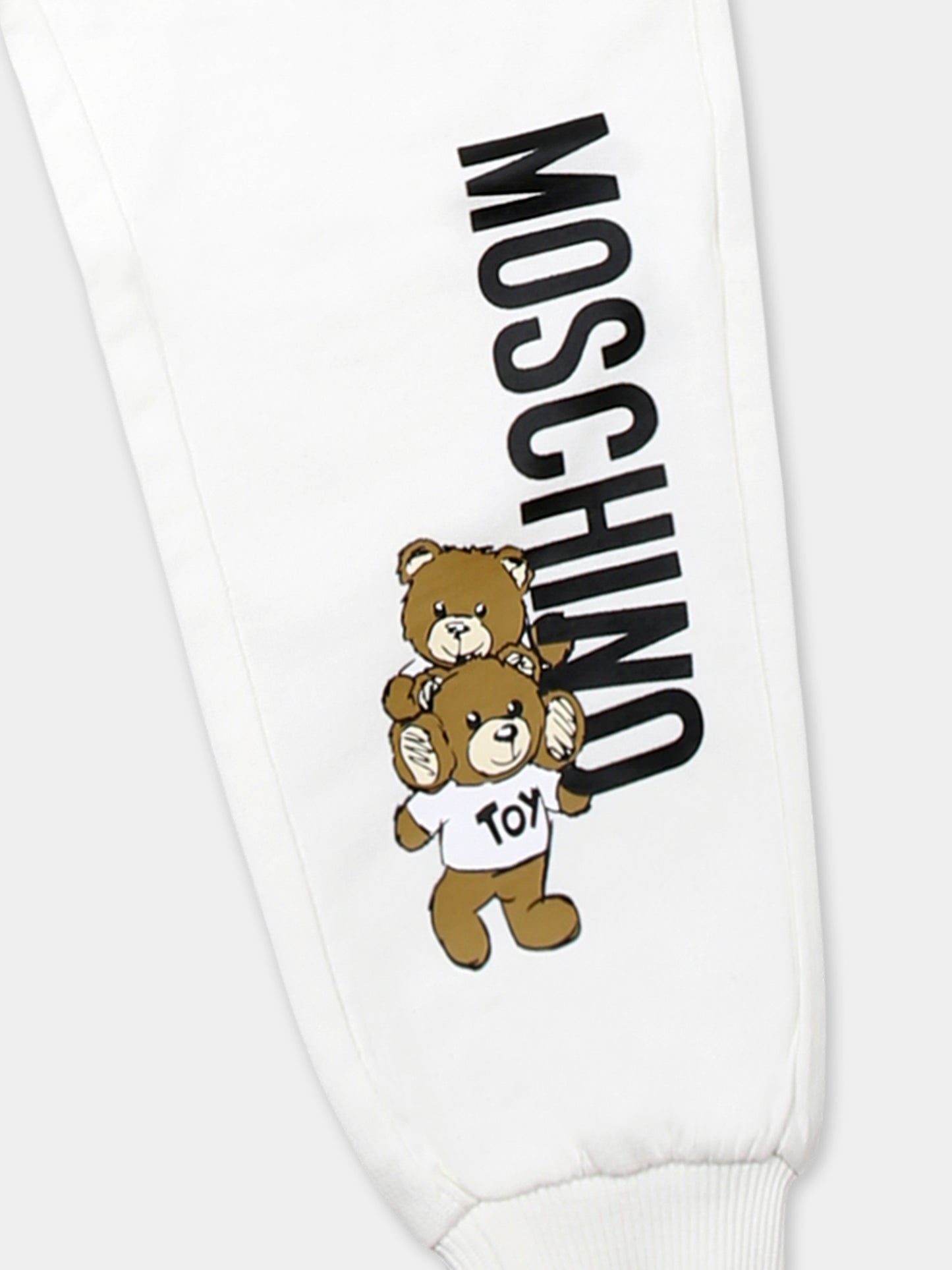 Completo bianco per neonati con due Teddy Bears,Moschino Kids,M6K02P LCA14 10063