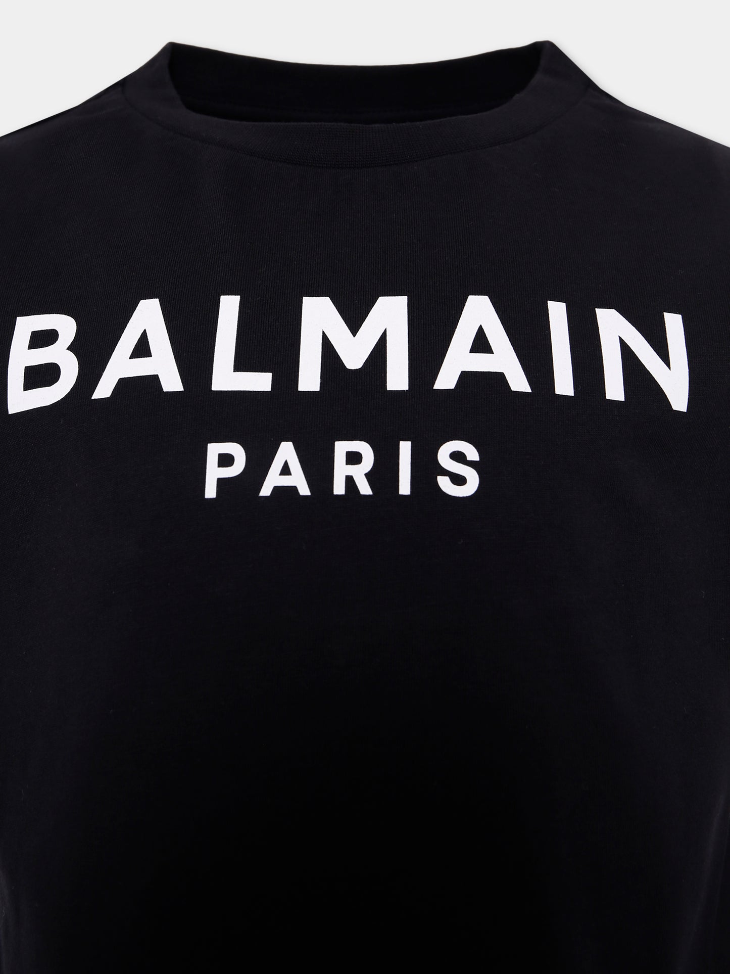 T-shirt nera per bambini con logo,Balmain Kids,BX8P01-Z3186 930BC
