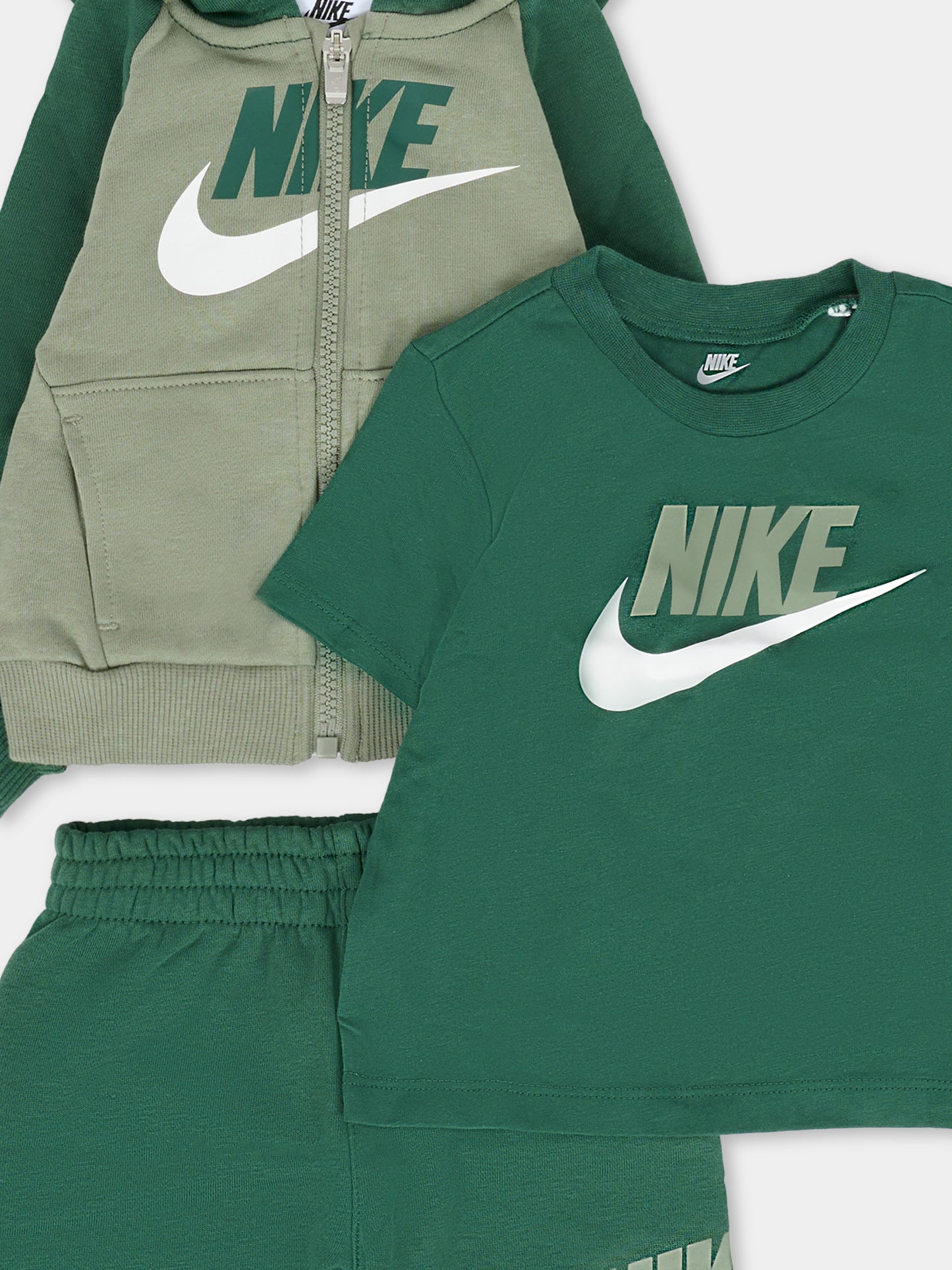 Completo verde per neonato con logo,Nike,56N341 F1J