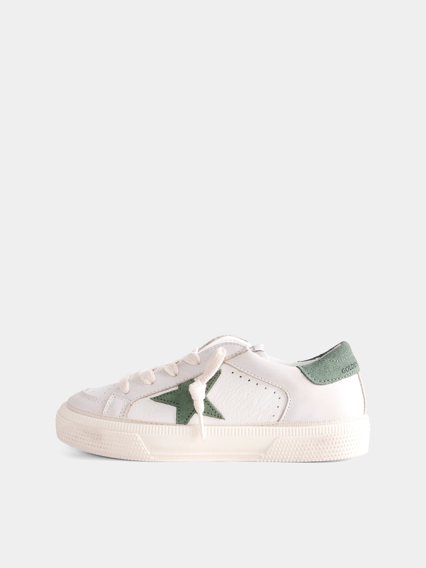 Sneakers May bianche per bambini con stella,Golden Goose,GJF00495 F007441 10613