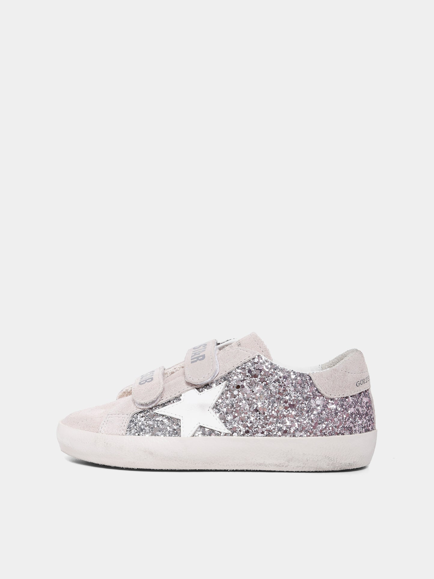 Sneakers Old School argento per bambina con stella,Golden Goose,GJF00111 F007426 70331