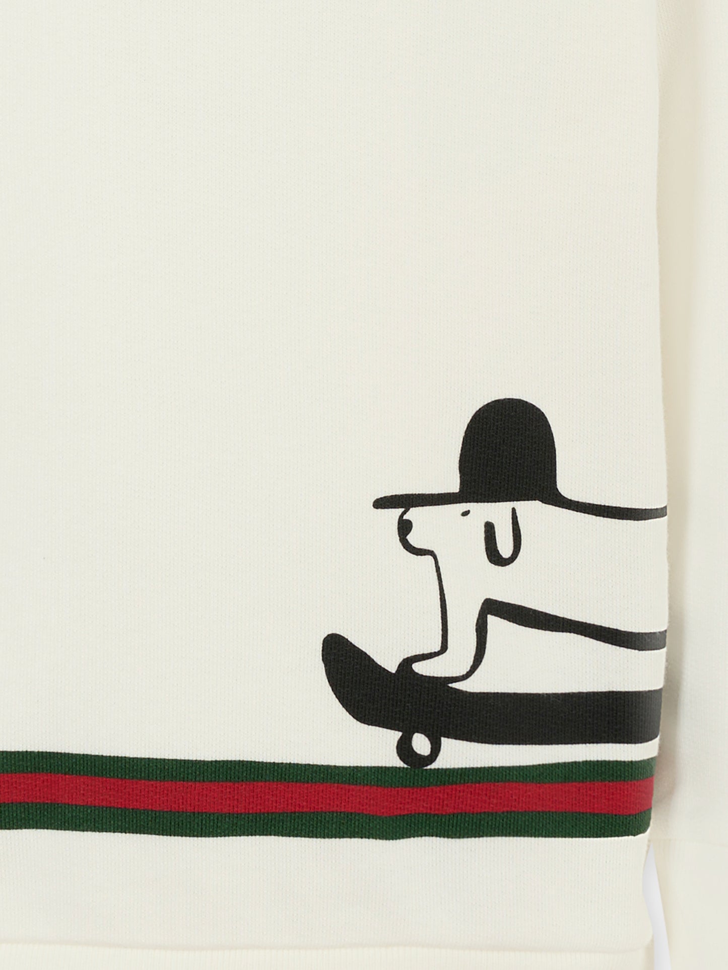 Felpa bianca per bambini con stampa cane,Gucci Kids,569693 XJHCA 9214