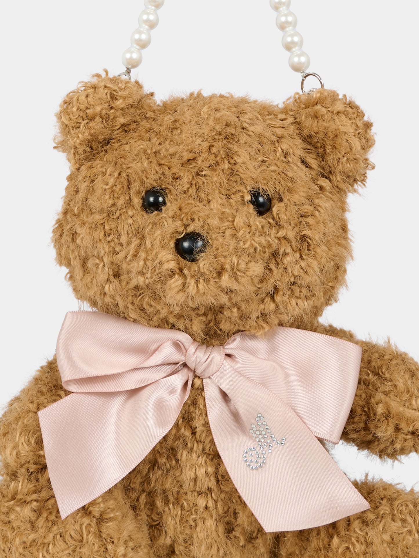 Borsa teddy per bambina con logo,Monnalisa,19F000 6074 0003