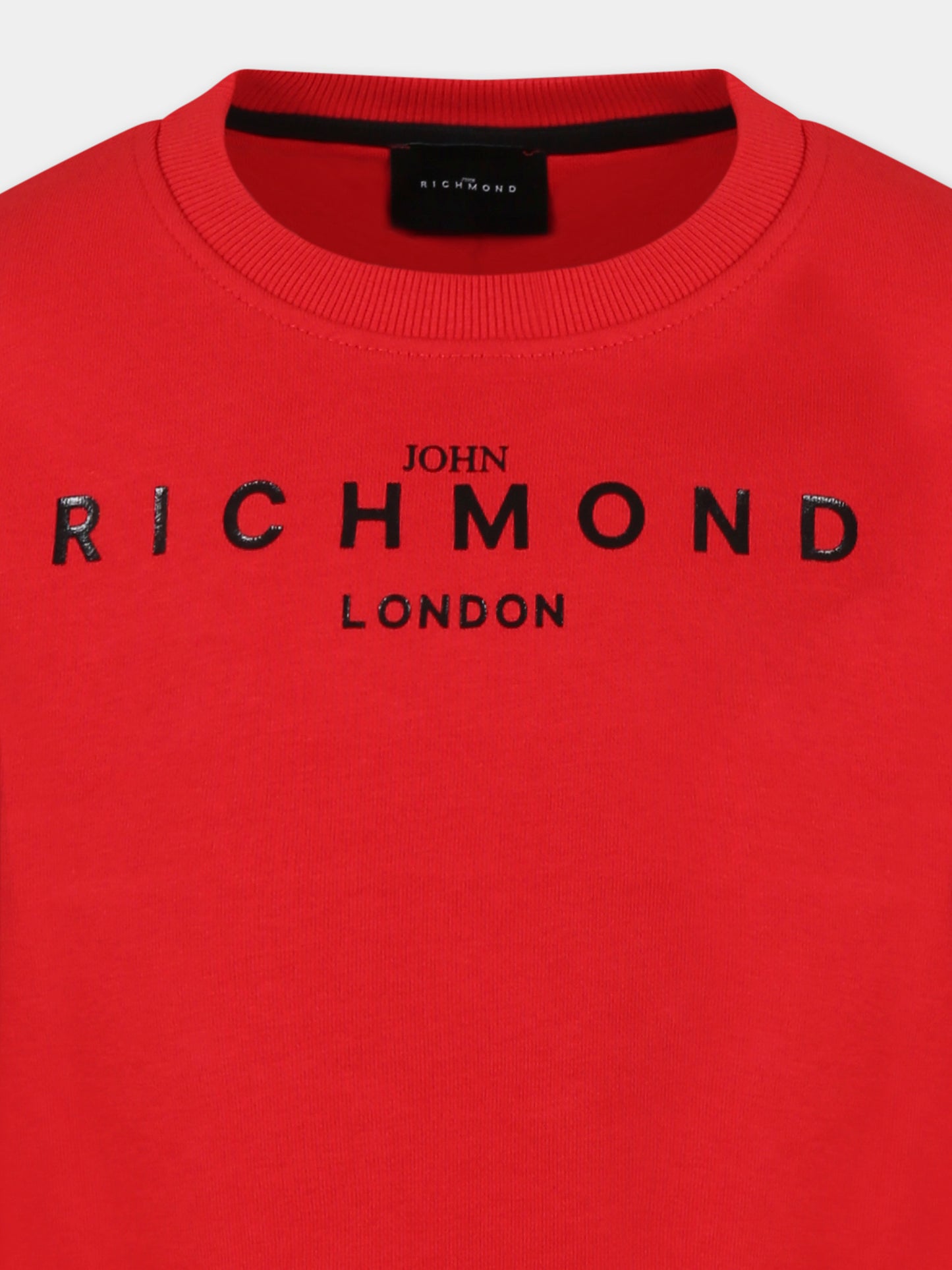 Felpa rossa per bambini con logo,Richmond,RBP25005FE RED