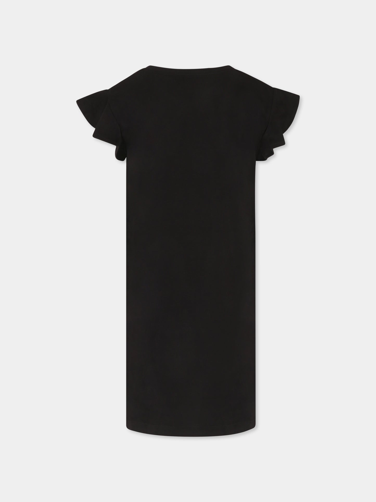 Vestito nero per bambina con logo,Richmond,RGP25159VE BLACK