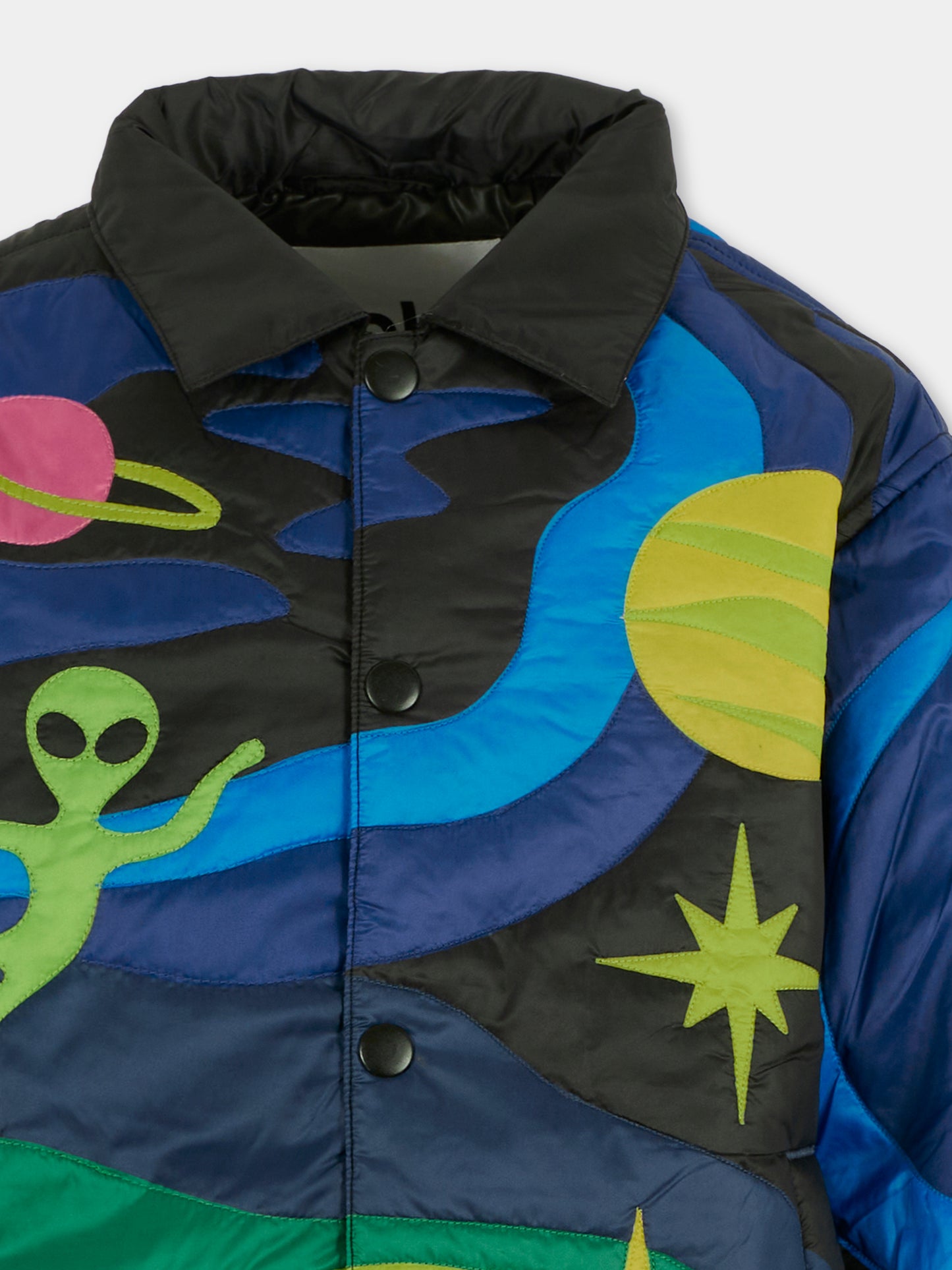 Piumino Haraldur nero per bambino con alieno,Molo,5W25M324 9610