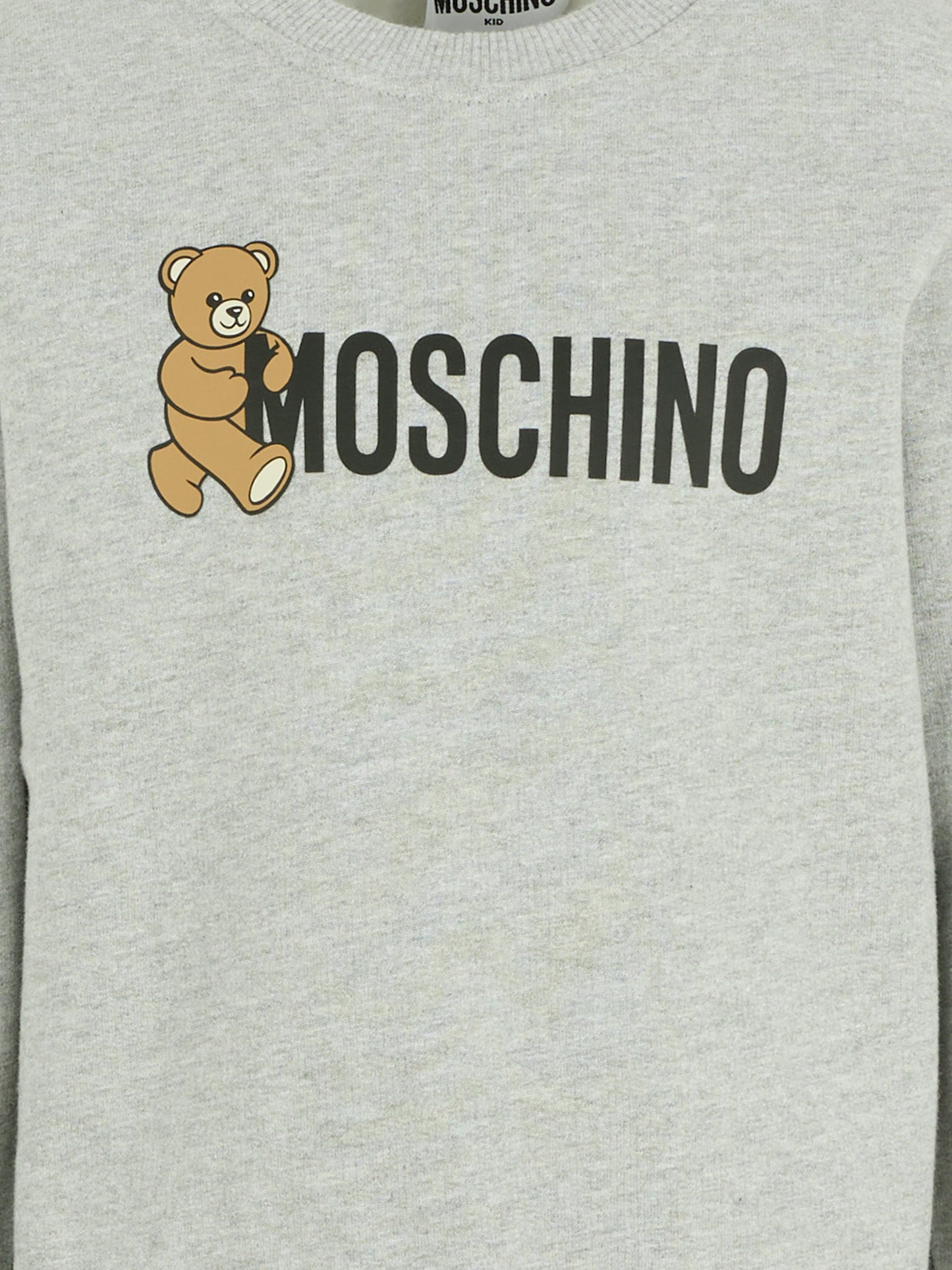 Felpa grigia per bambini con Teddy Bear,Moschino Kids,HPF08V LCA83 60901