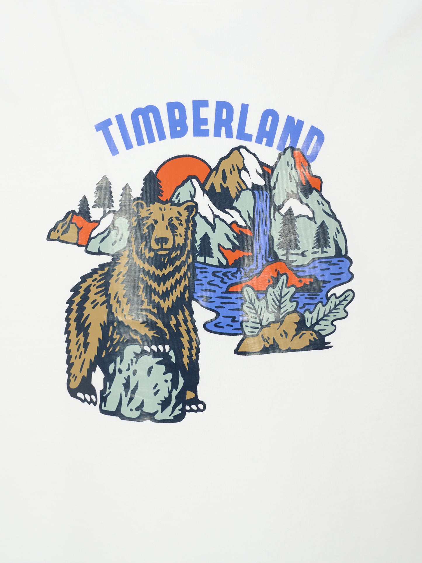 T-shirt bianca per bambino con orso,Timberland,T60536 10P
