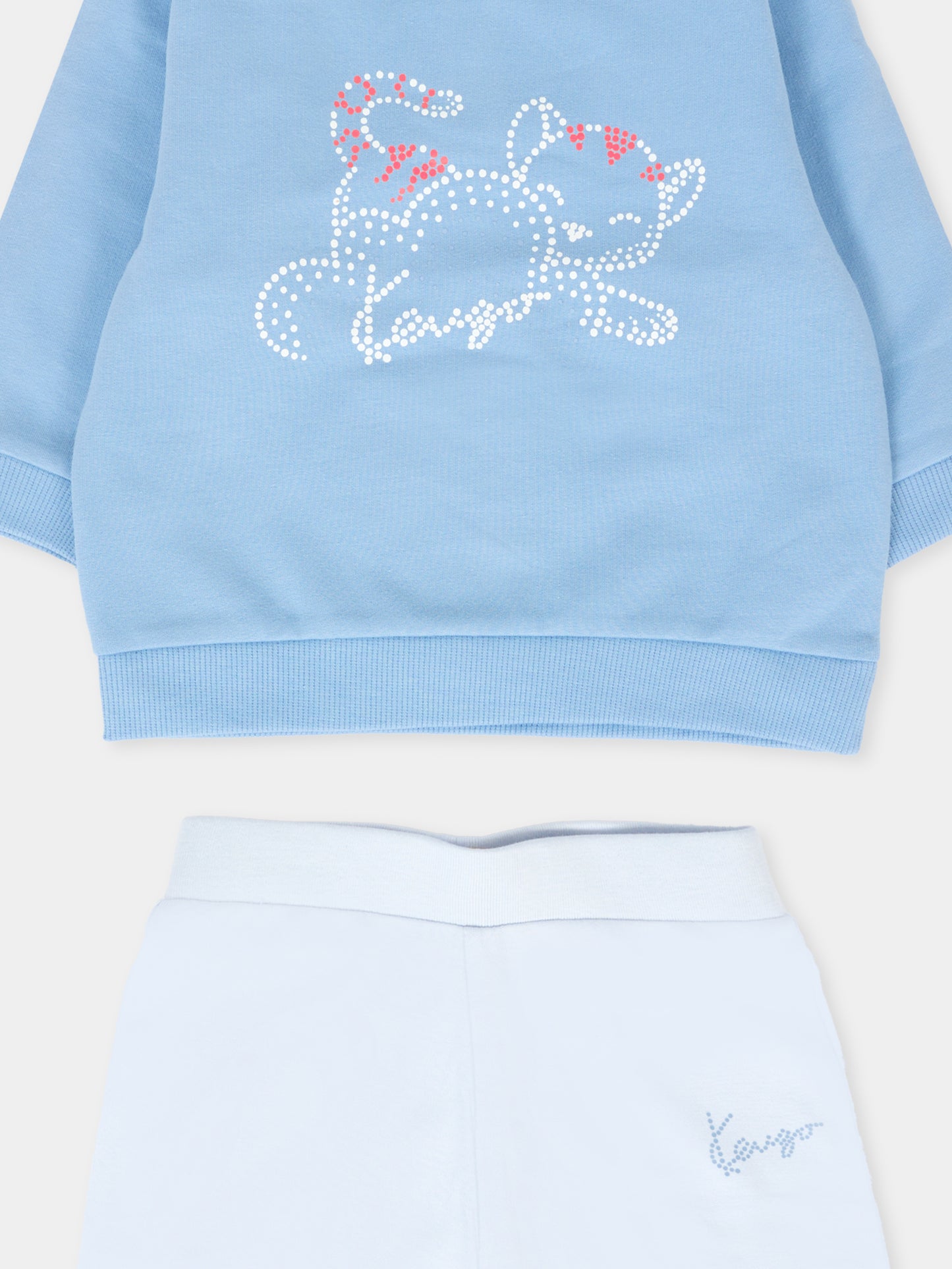 Completo azzurro per neonato con tigre,Kenzo Kids,K61242 77A
