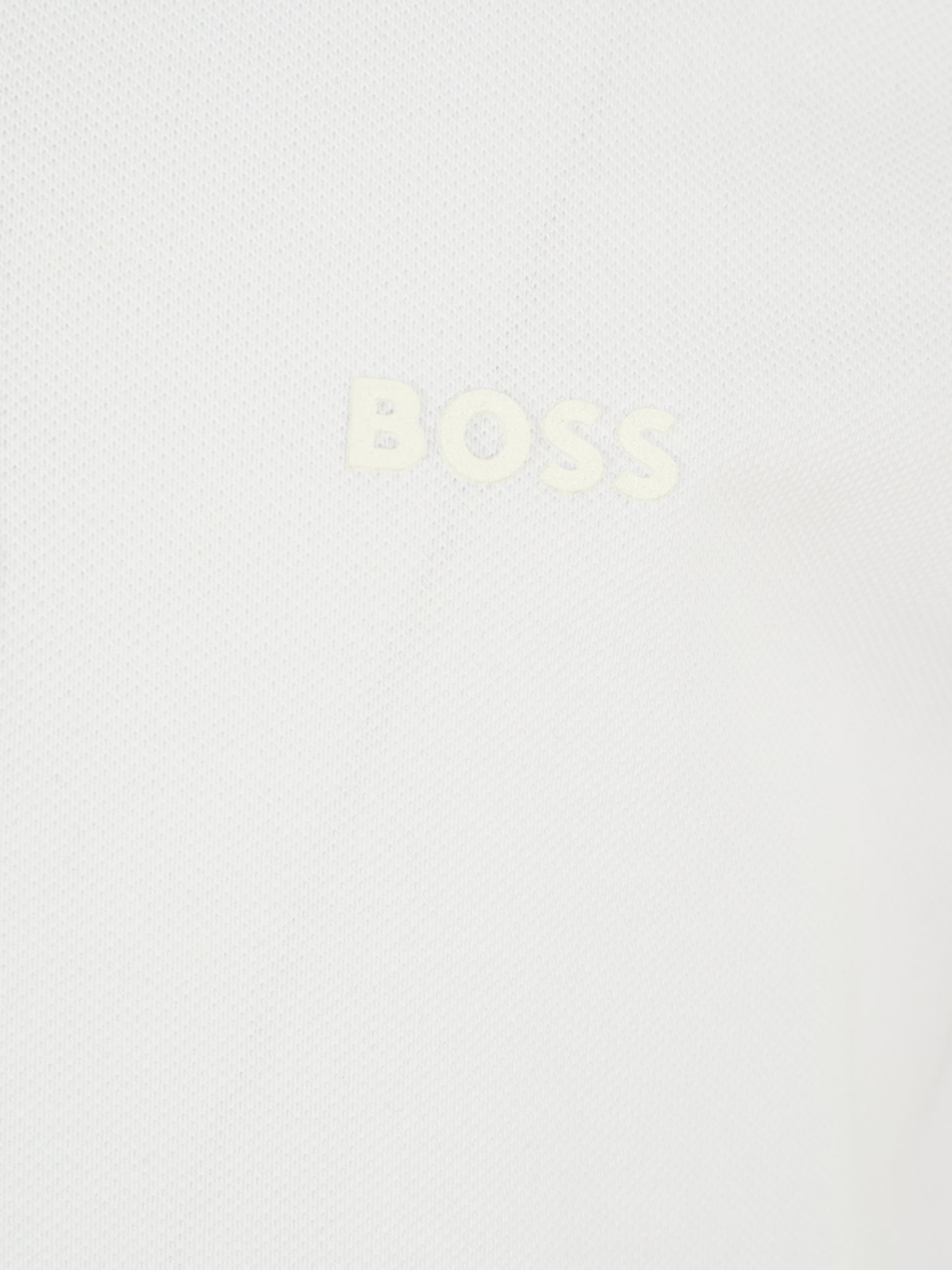 Polo bianca per bambino con logo,Boss,J52332 10P