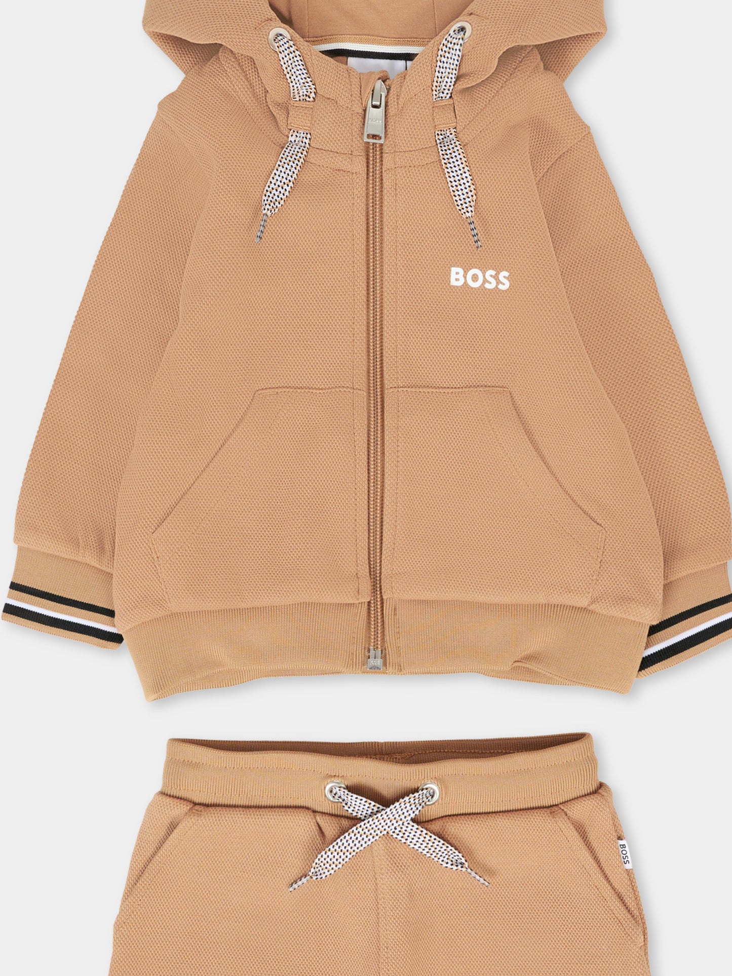 Completo beige per neonato con logo,Boss,J52480 269