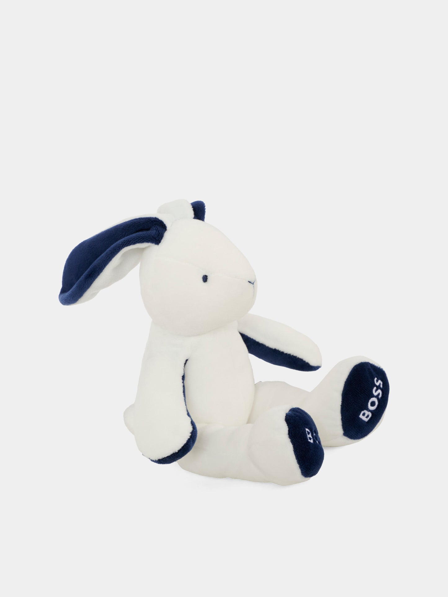 Peluche bianco per neonato con logo,Boss,J90P32 10B