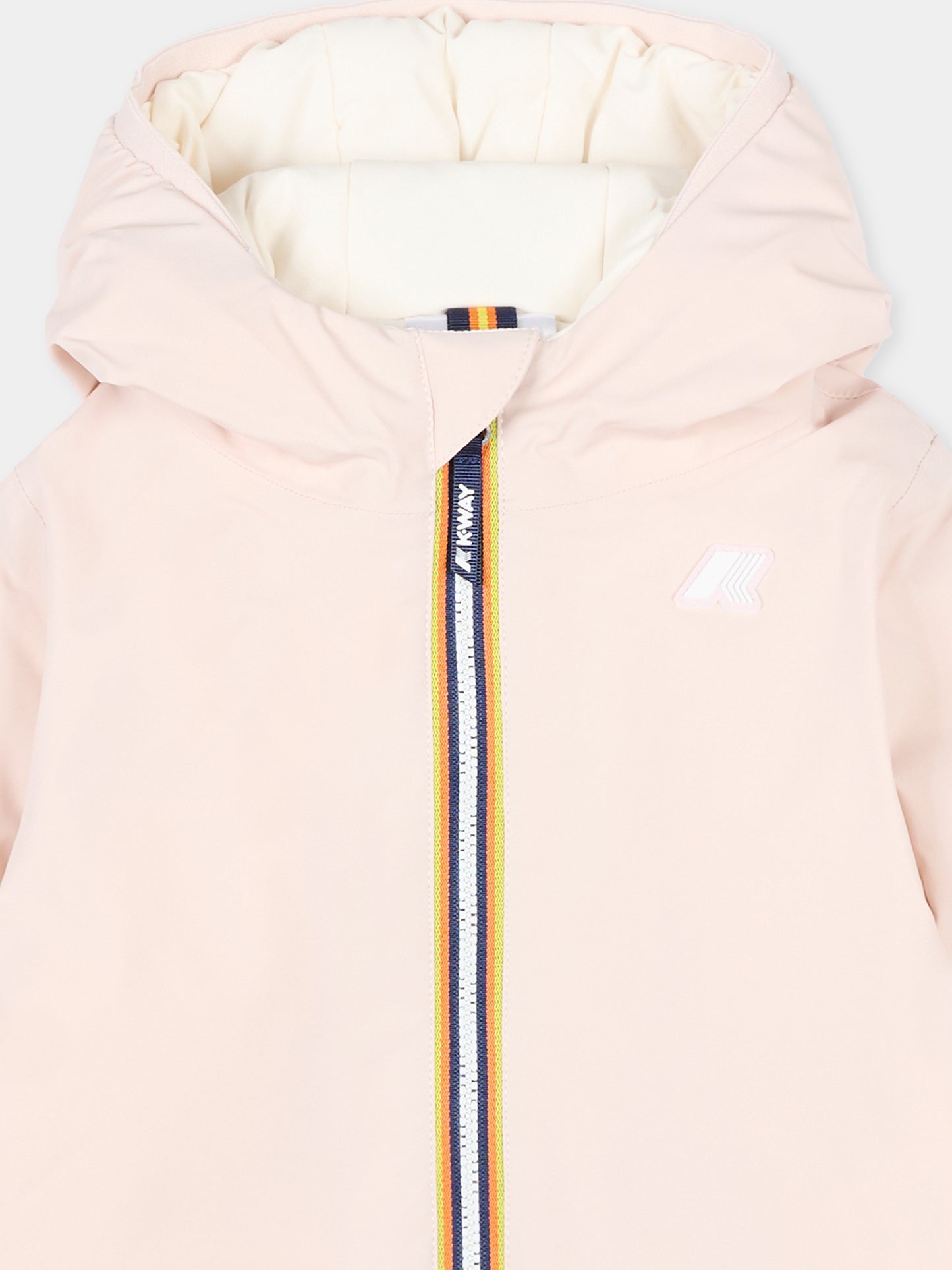 Piumino reversibile Jack St Warm rosa per neonata con logo,K-way,K71338W B3E