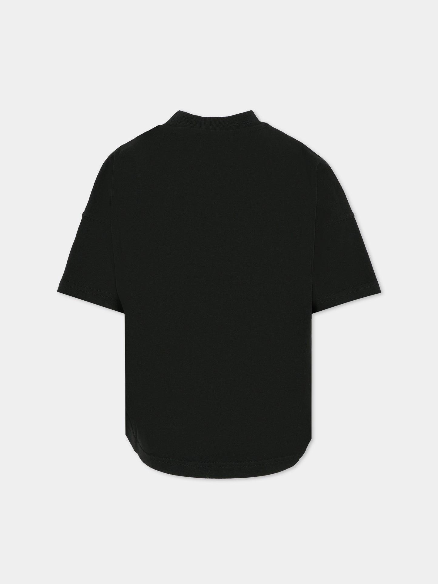 T-shirt over nera per bambina con stampa Bear,Palm Angels,PBAA002F25JER002103B