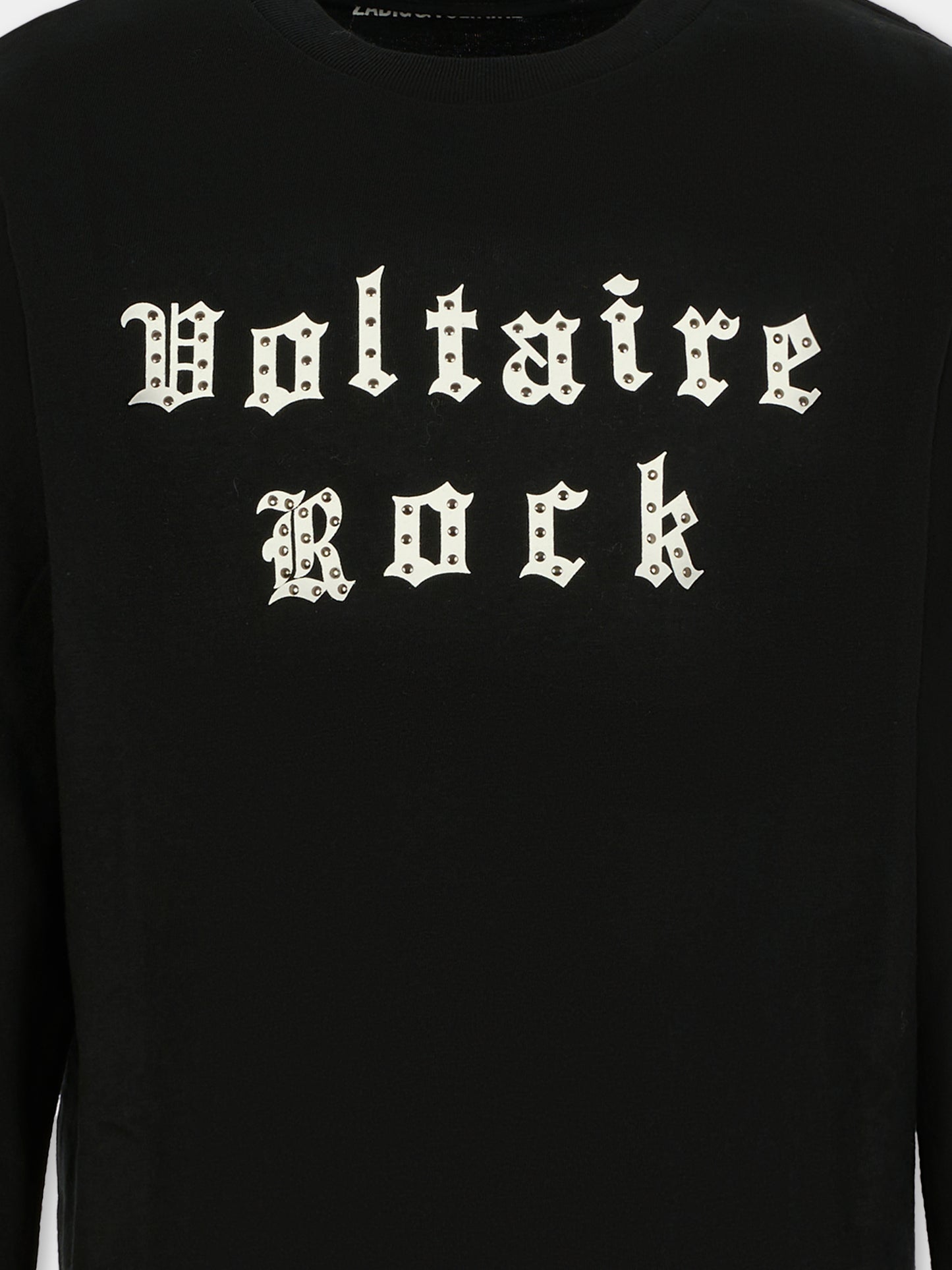 T-shirt nera per bambino con logo,Zadig & Voltaire Kids,X60485 09B