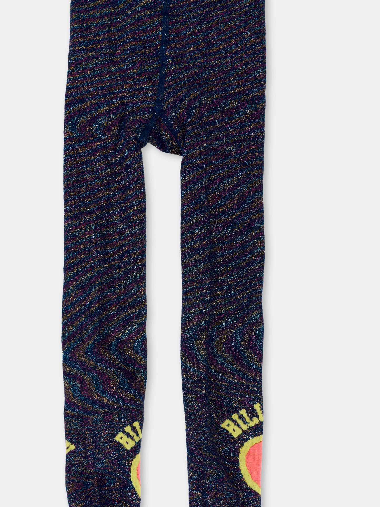 Collant blu per bambina con cuore,Billieblush,U21521 85T