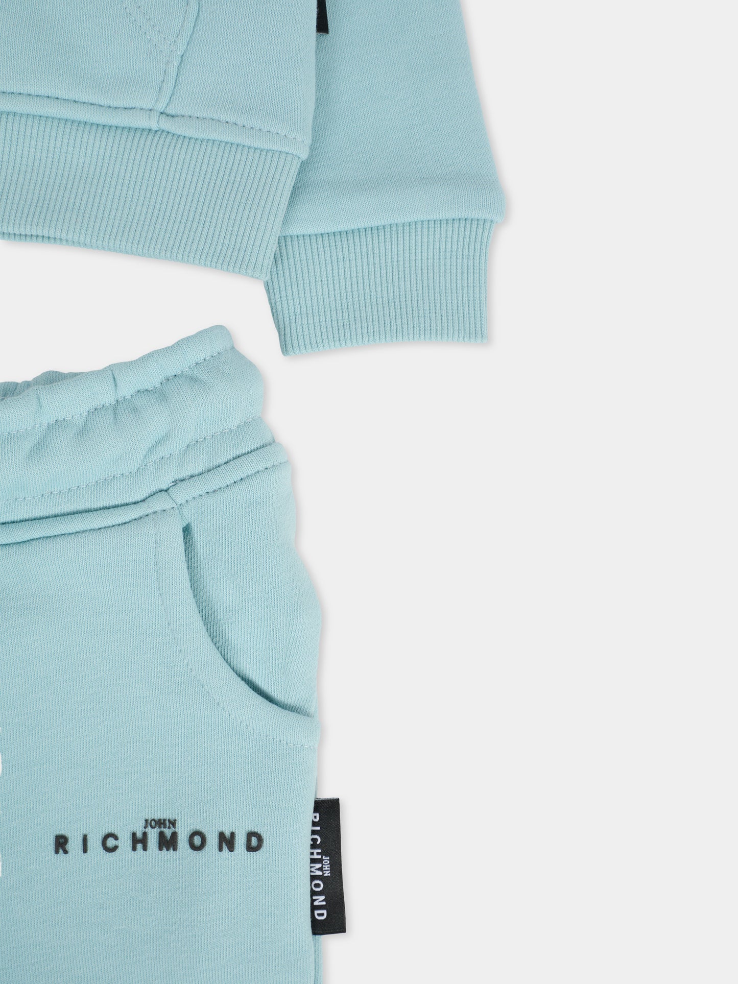 Completo azzurro per neonato con logo,Richmond,RIA25007CF FORGET ME NOT