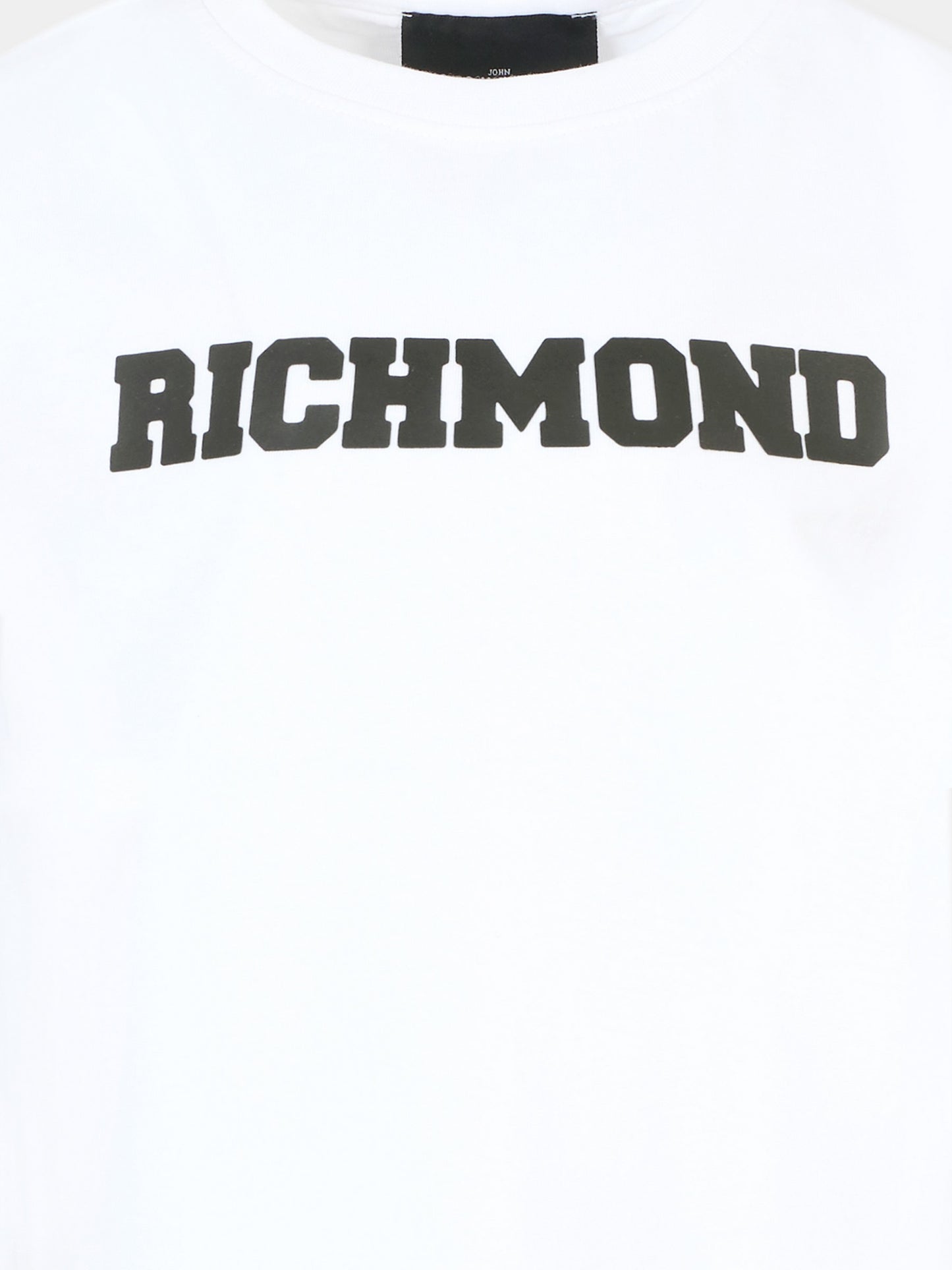 T-shirt bianca per bambino con logo,Richmond,RBA25115TS WHITE