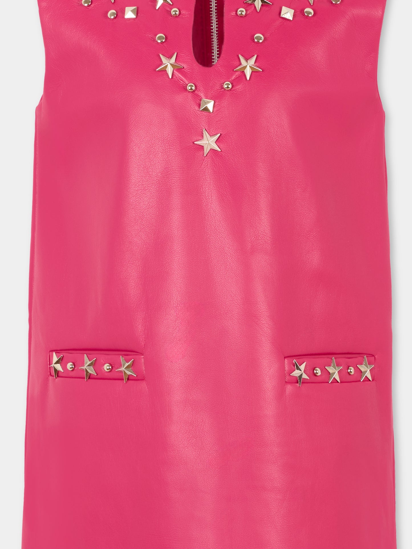 Vestito fucsia per bambina con borchie,Richmond,RGA25209VE VIVACIOUS