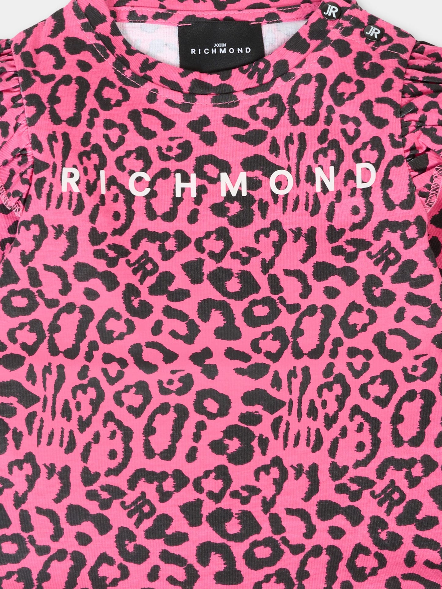 Body fucsia per neonata con stampa animalier,Richmond,RIA25122BD HONEYSUCK