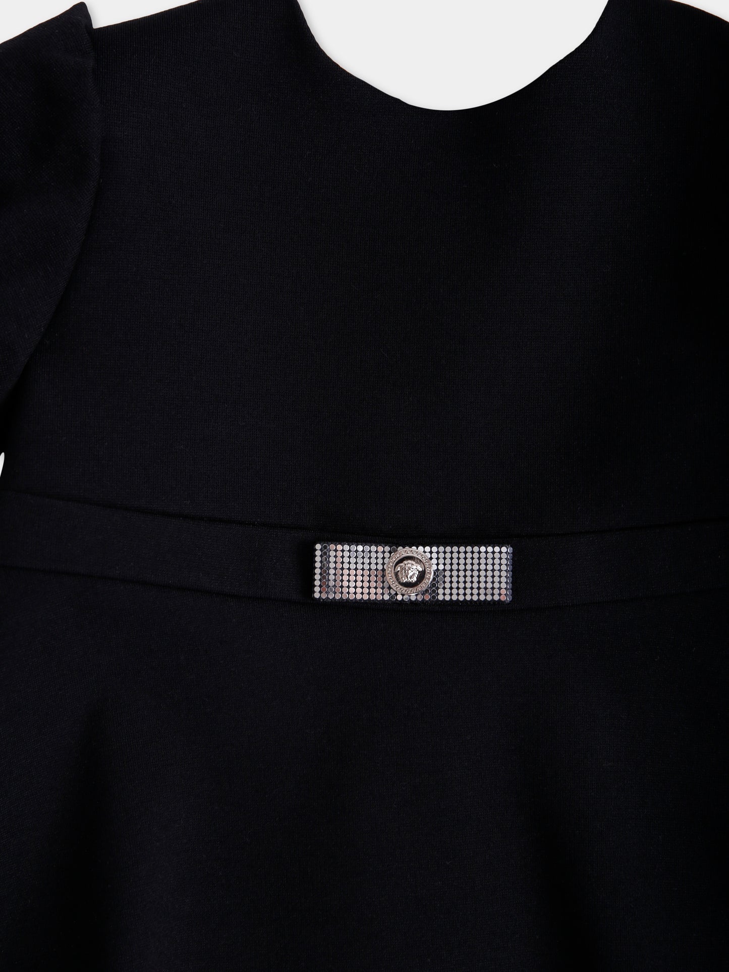 Vestito nero Gianni Ribbon per neonata,Versace,1018605 1A15351 2B900