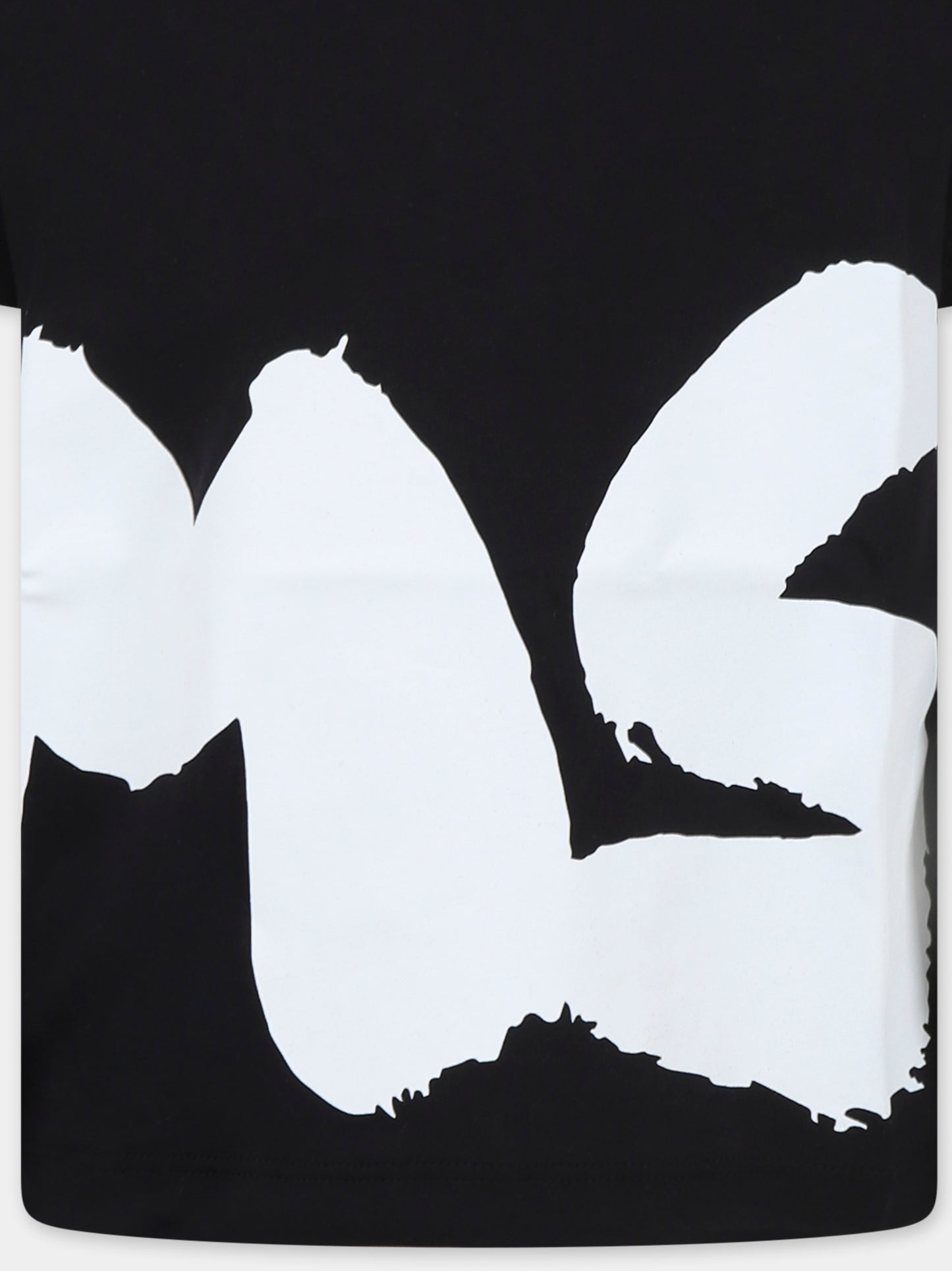 T-shirt nera per bambini con logo,Msgm Kids,F4MSJUTH056 110