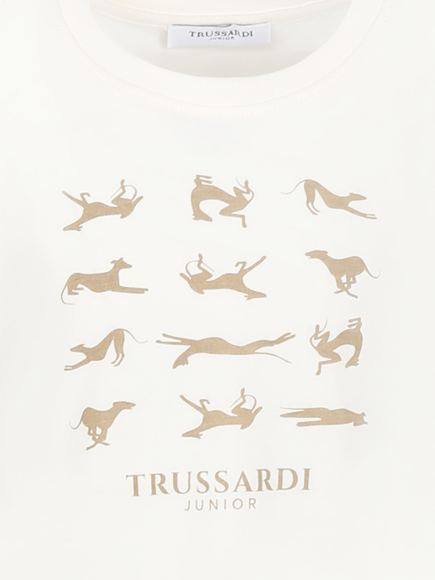 Ivory t-shirt for kids with logo