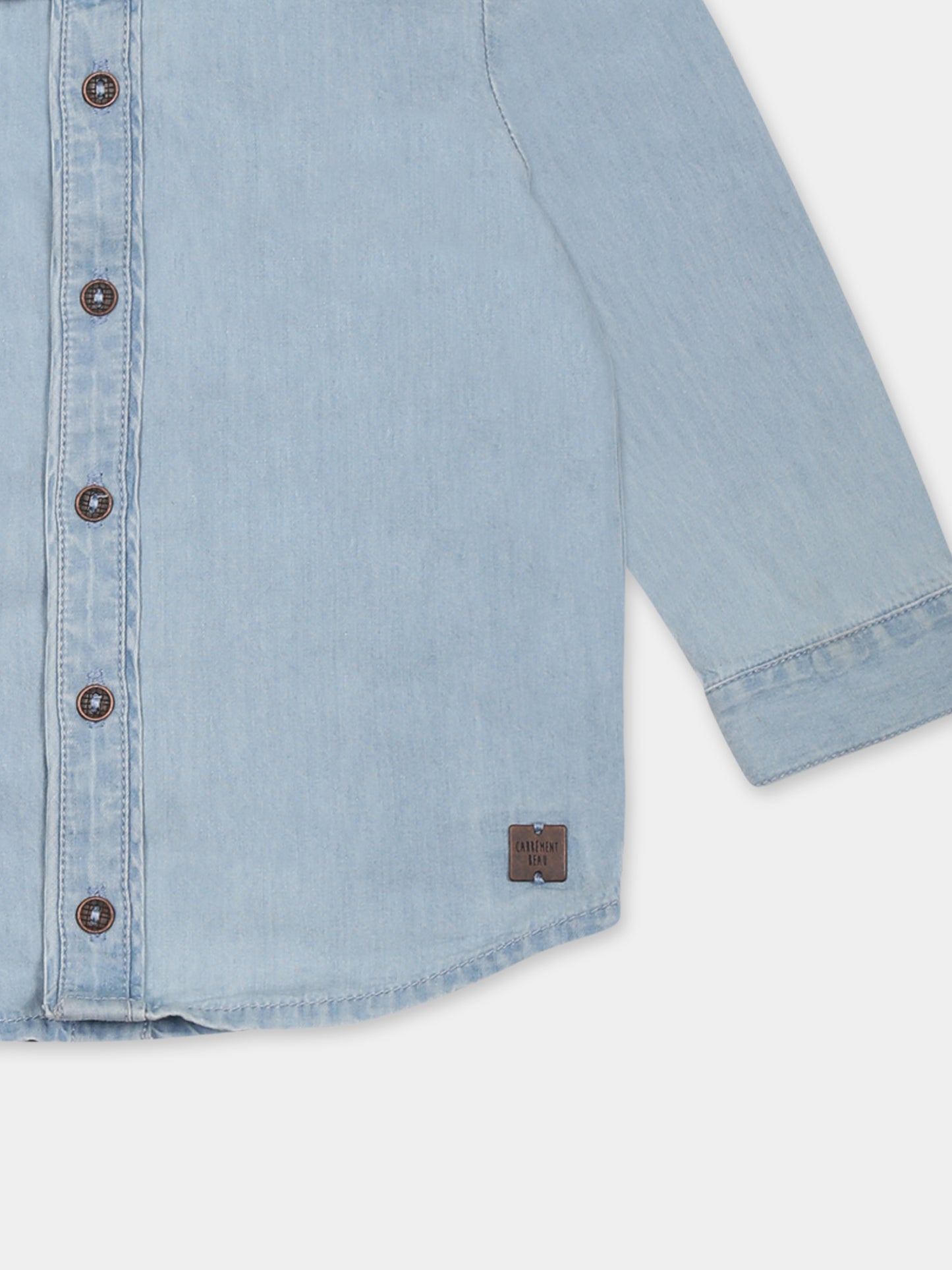 Camicia denim per neonato con papillon,Carrement Beau,Y30131 Z10