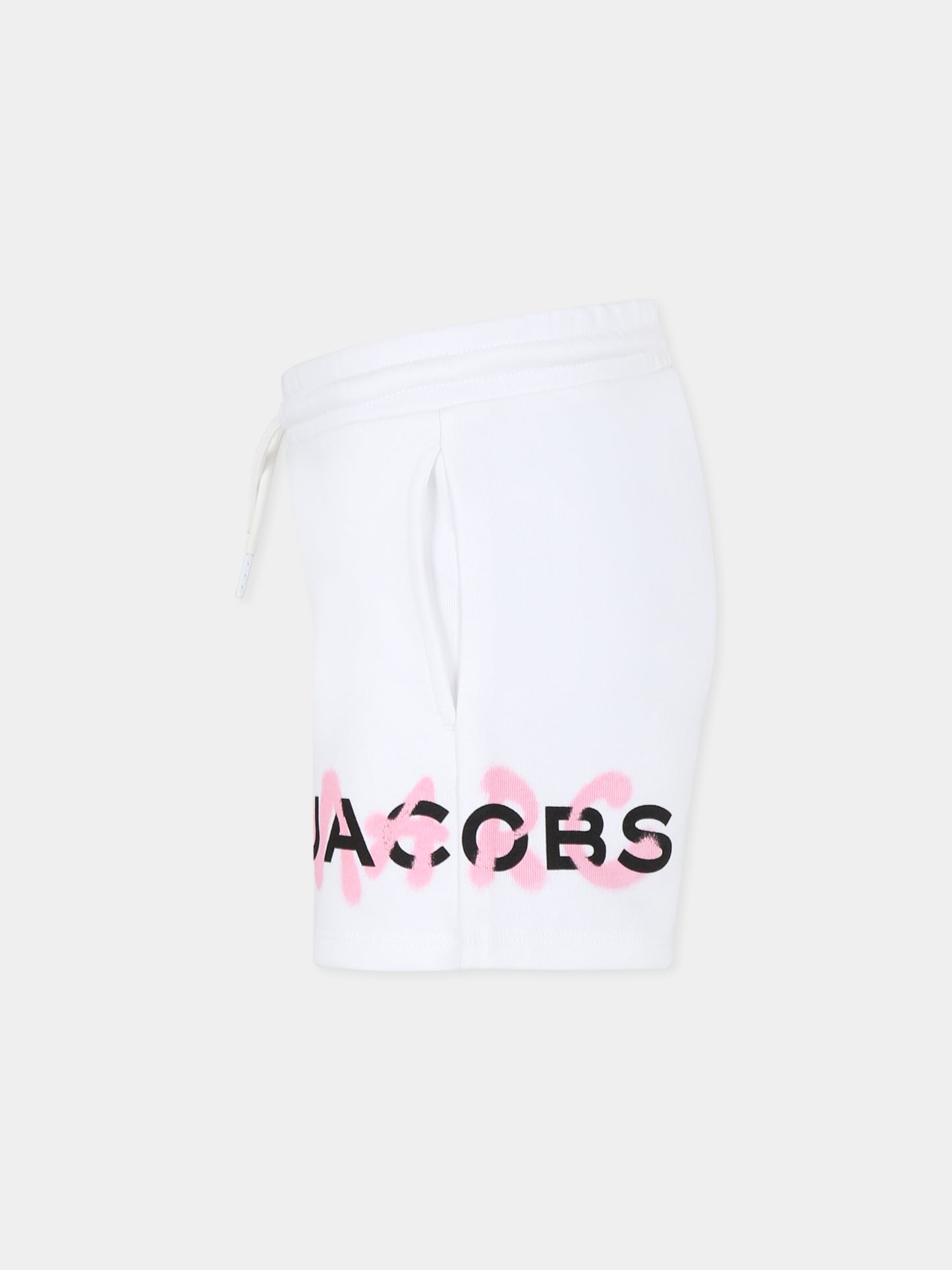 Shorts bianchi per bambina con logo,Marc Jacobs,W60194 10P