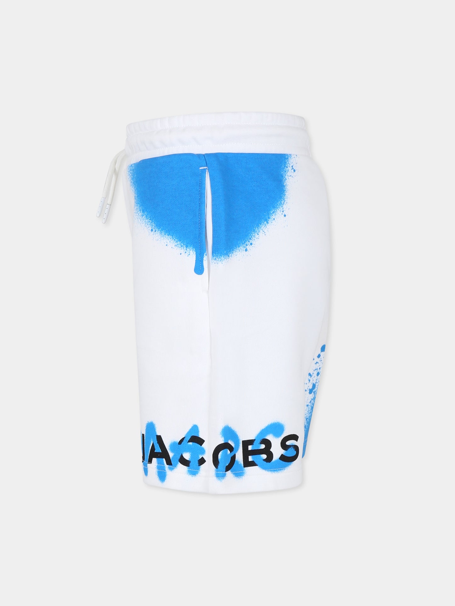 White shorts for kids with logo