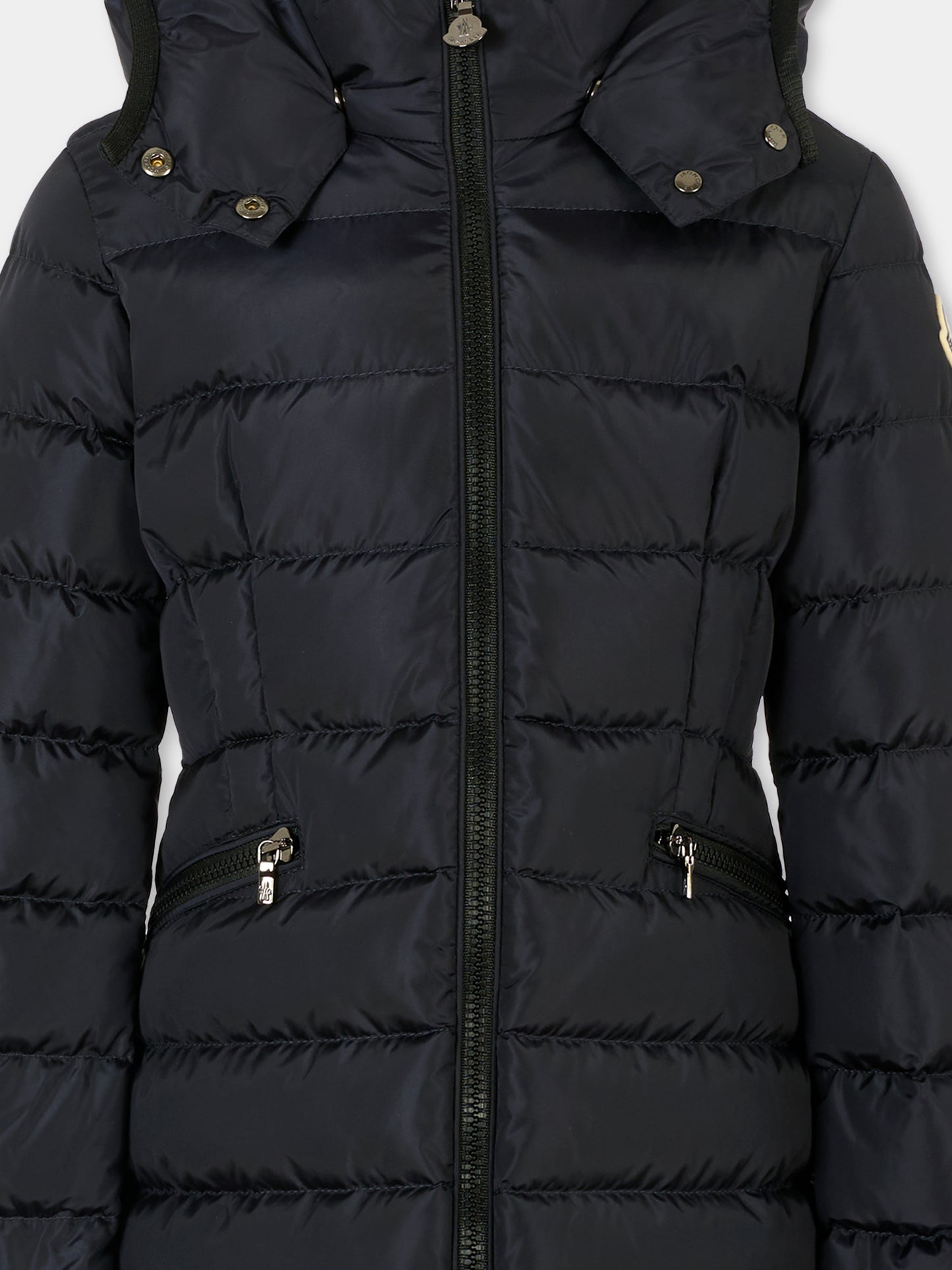 Piumino Charpal blu per bambina con logo,Moncler Kids,K2954 1C50210 54155 778