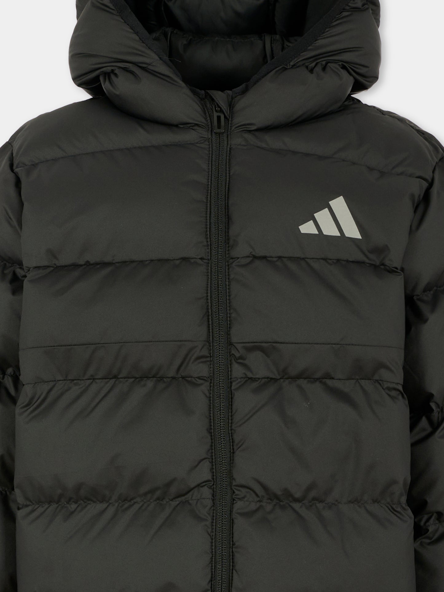 Piumino nero per bambini con logo,Adidas,JL7430