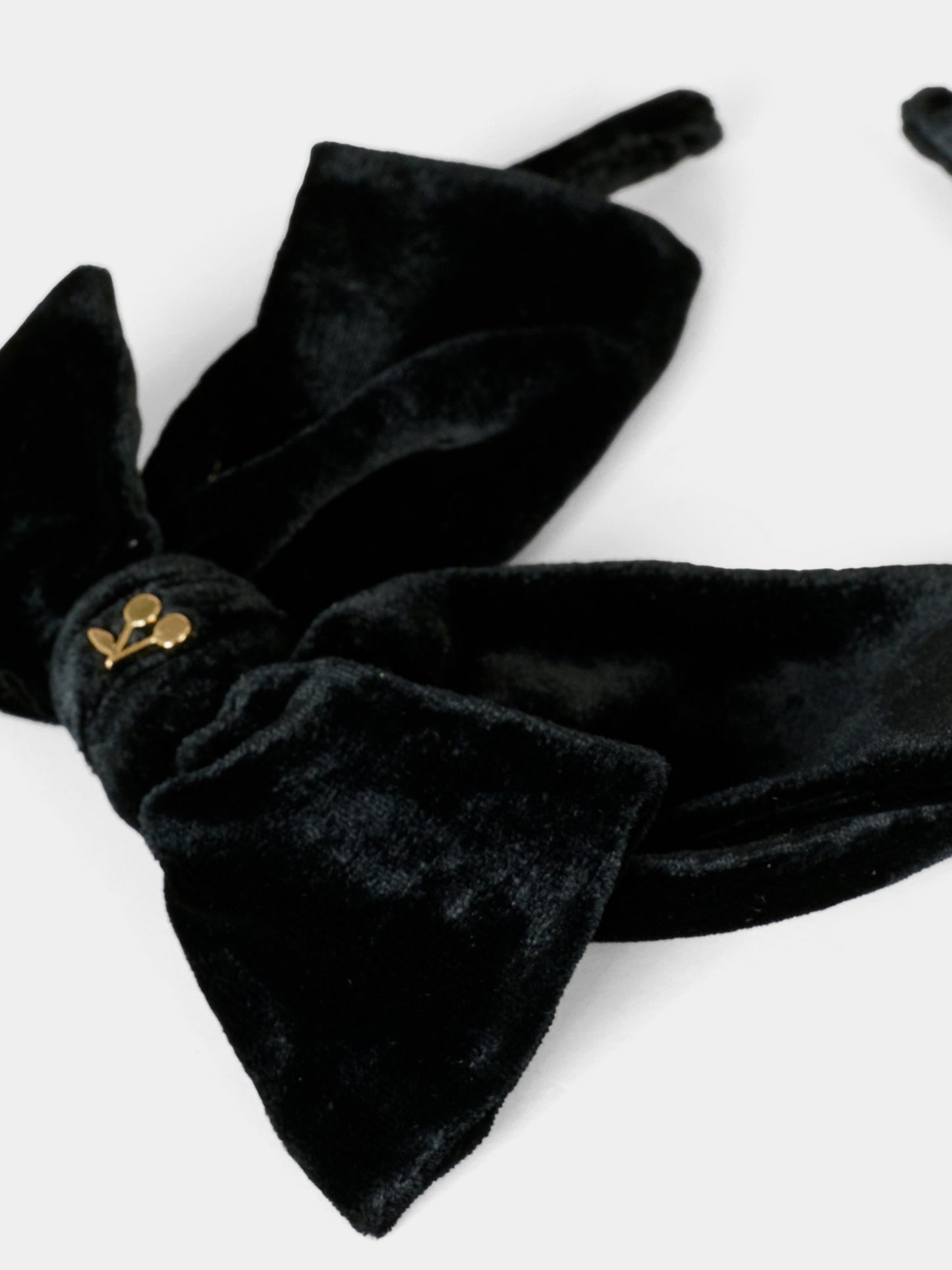 Cerchietto nero per bambina con fiocco,Bonpoint,W05GHAW00004 099