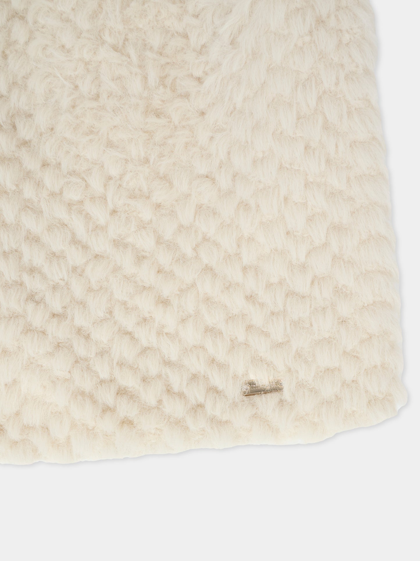 Gilet beige per neonata con patch logato,Mayoral,2359 068