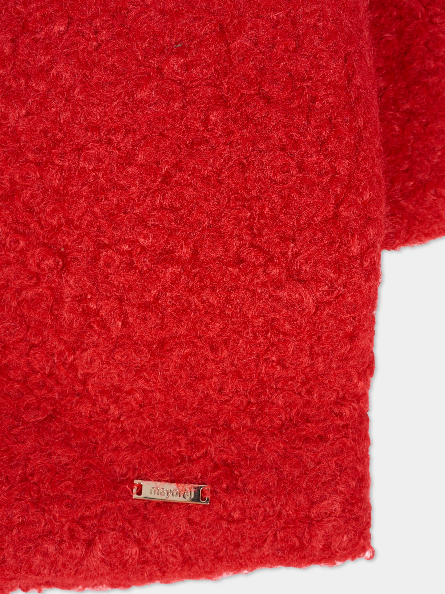 Cappotto rosso per neonata con patch logato,Mayoral,2432 076