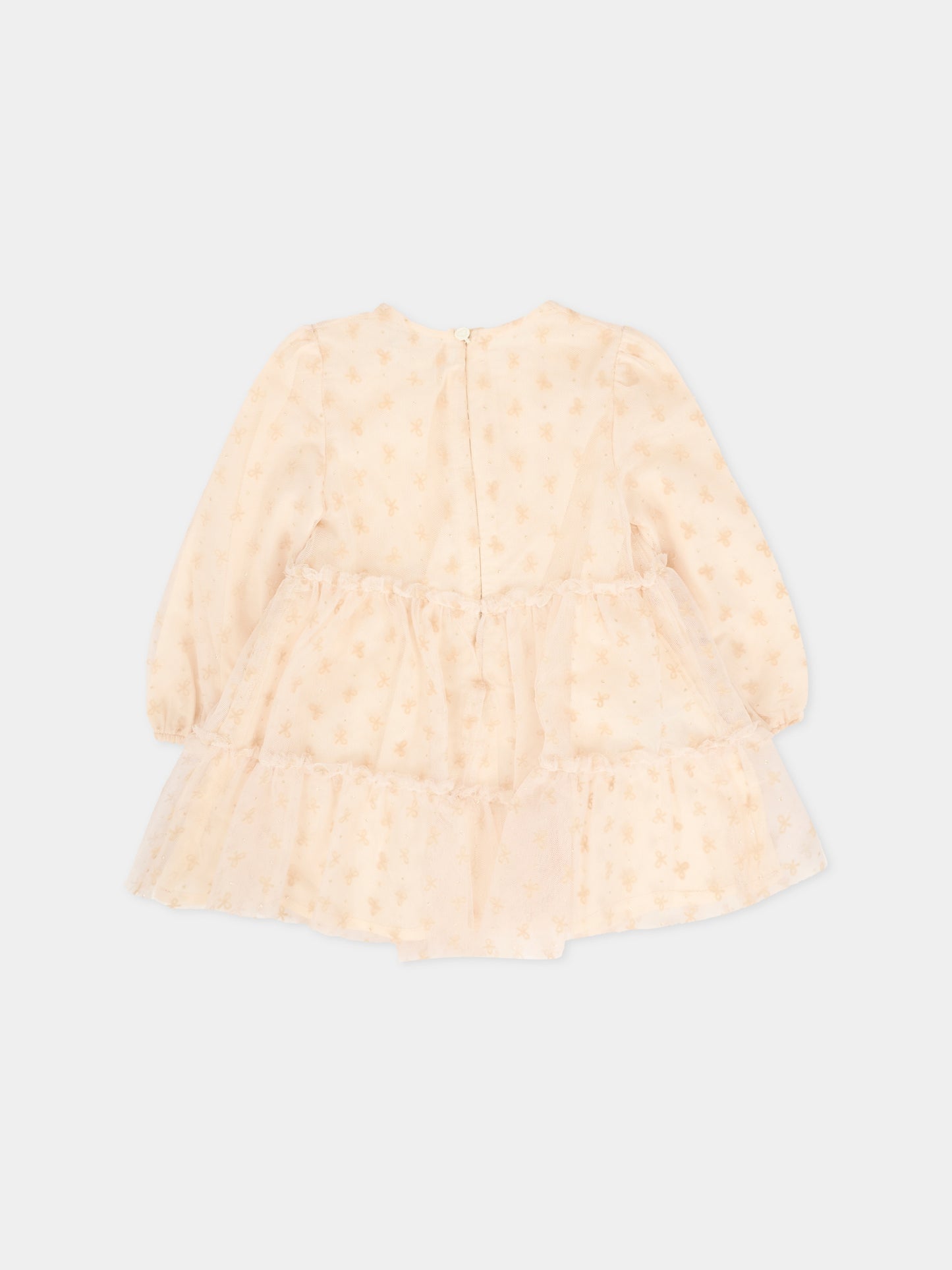Vestito avorio per neonata con logo,Mayoral,2907 079