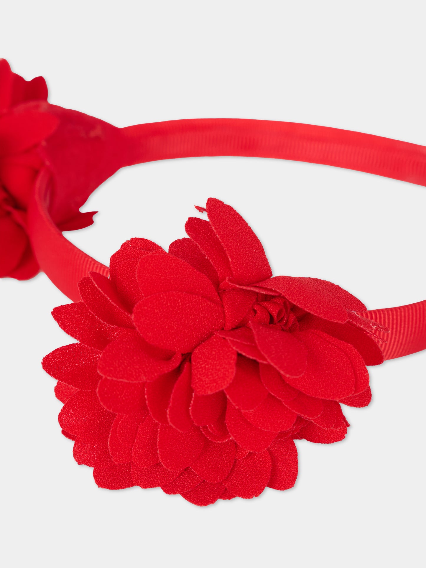 Cerchietto rosso per neonata con fiori,Mayoral,10026 071