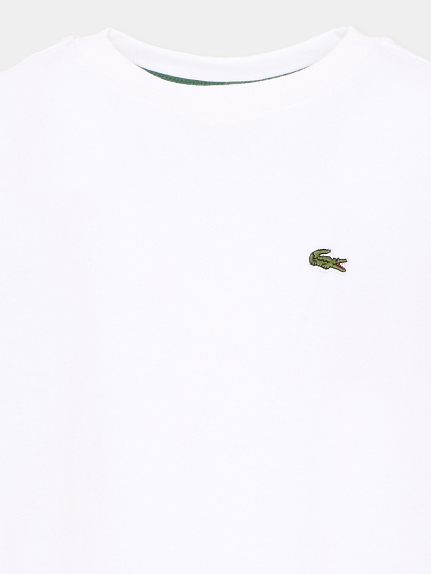 T-shirt bianca per bambini con logo,Lacoste,7112 W8L