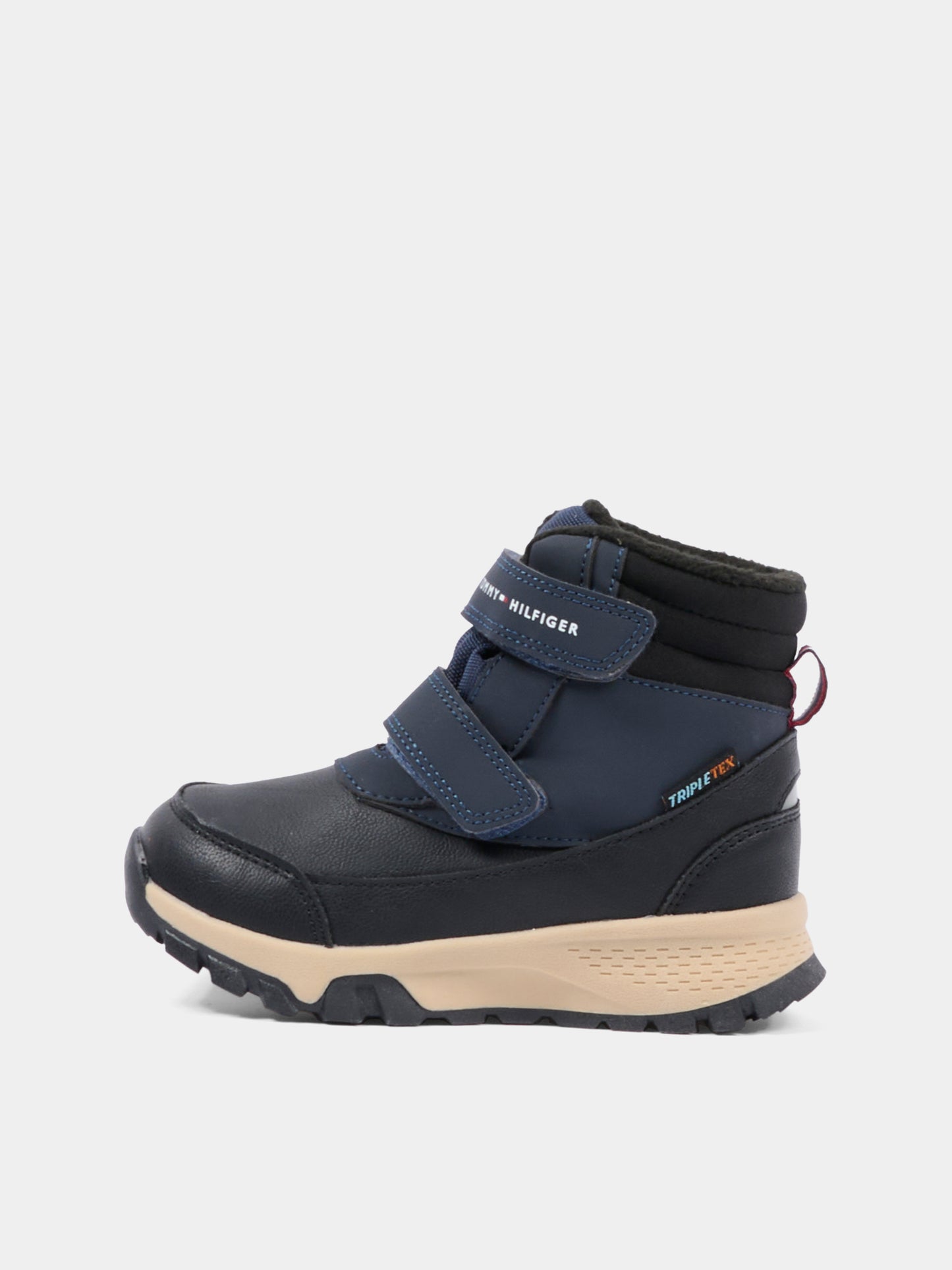 Stivaletti neri per bambino con logo,Tommy Hilfiger Junior,T1X5 34134 1592X656